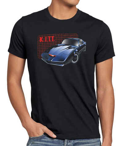 style3 Print-Shirt Herren T-Shirt K.I.T.T. michael knight 2000 black rider