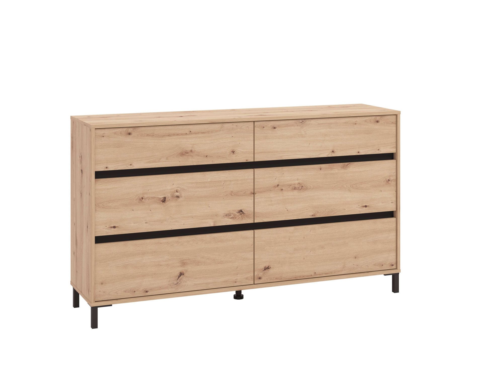 Kommode Marron, Sideboard mit Schubkästen, vielseitig einsetzbar