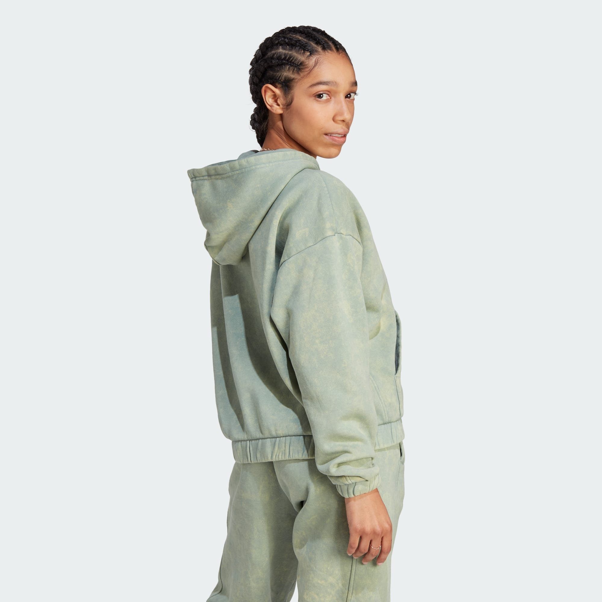 Green Silver SZN KAPUZENJACKE Hoodie WASHED ALL Sportswear adidas