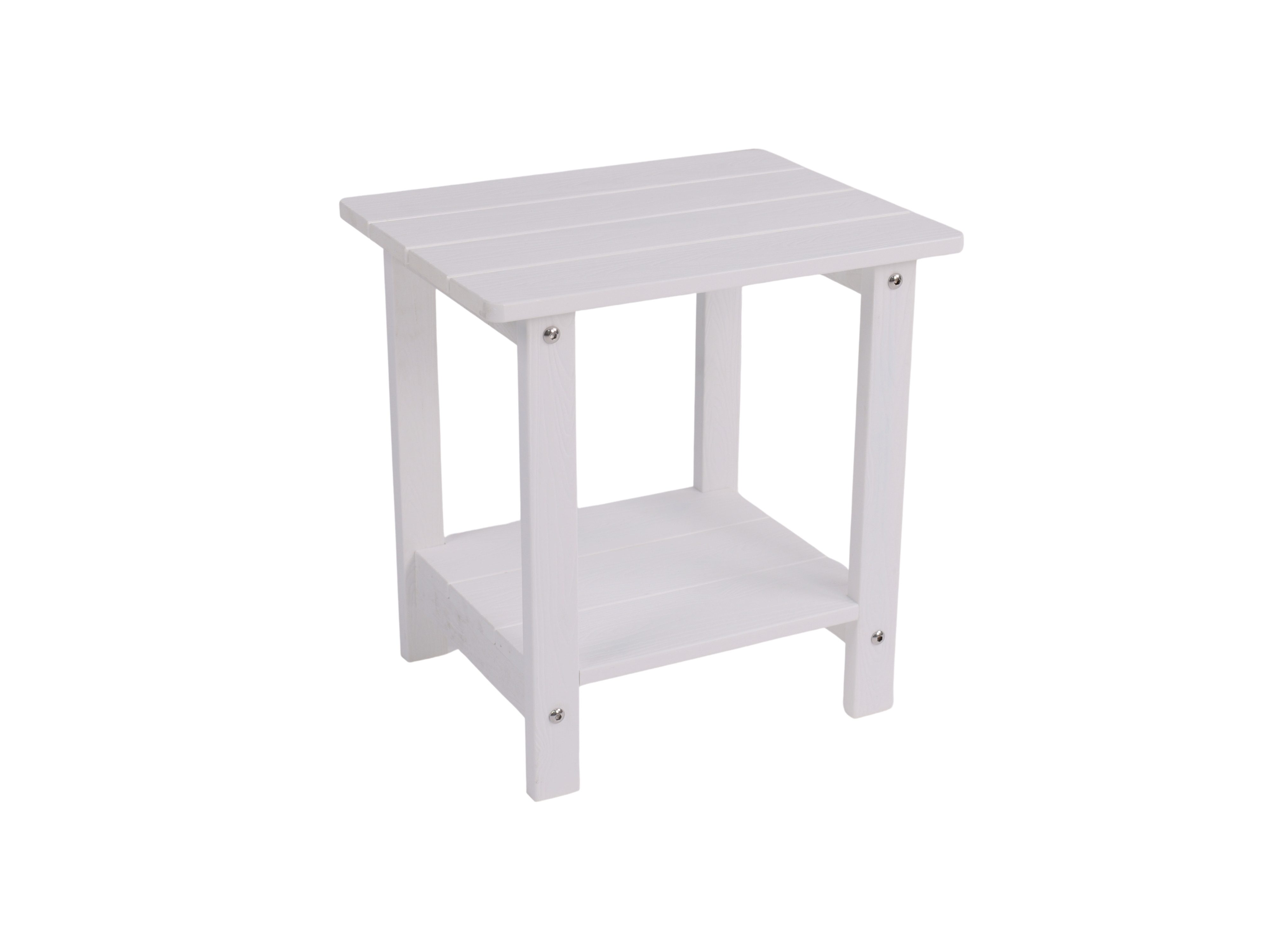 NJLyuhome Beistelltisch Allwetter-Doppelstock aus HIPS (1-St), wetterfest & pflegeleicht – Für Terrasse, Garten & Balkon