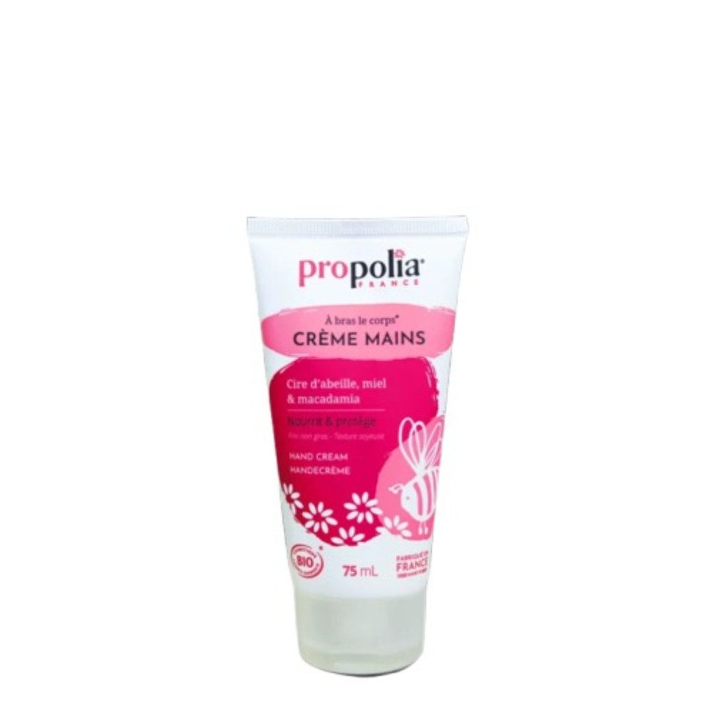 propolia Handbalsam Bio-Handcreme mit Honig & Macadamia für trockene, empfindliche Hände, 1-tlg., Natürliche Handcreme vegan & feuchtigkeitsspendend mit Zitronenduft