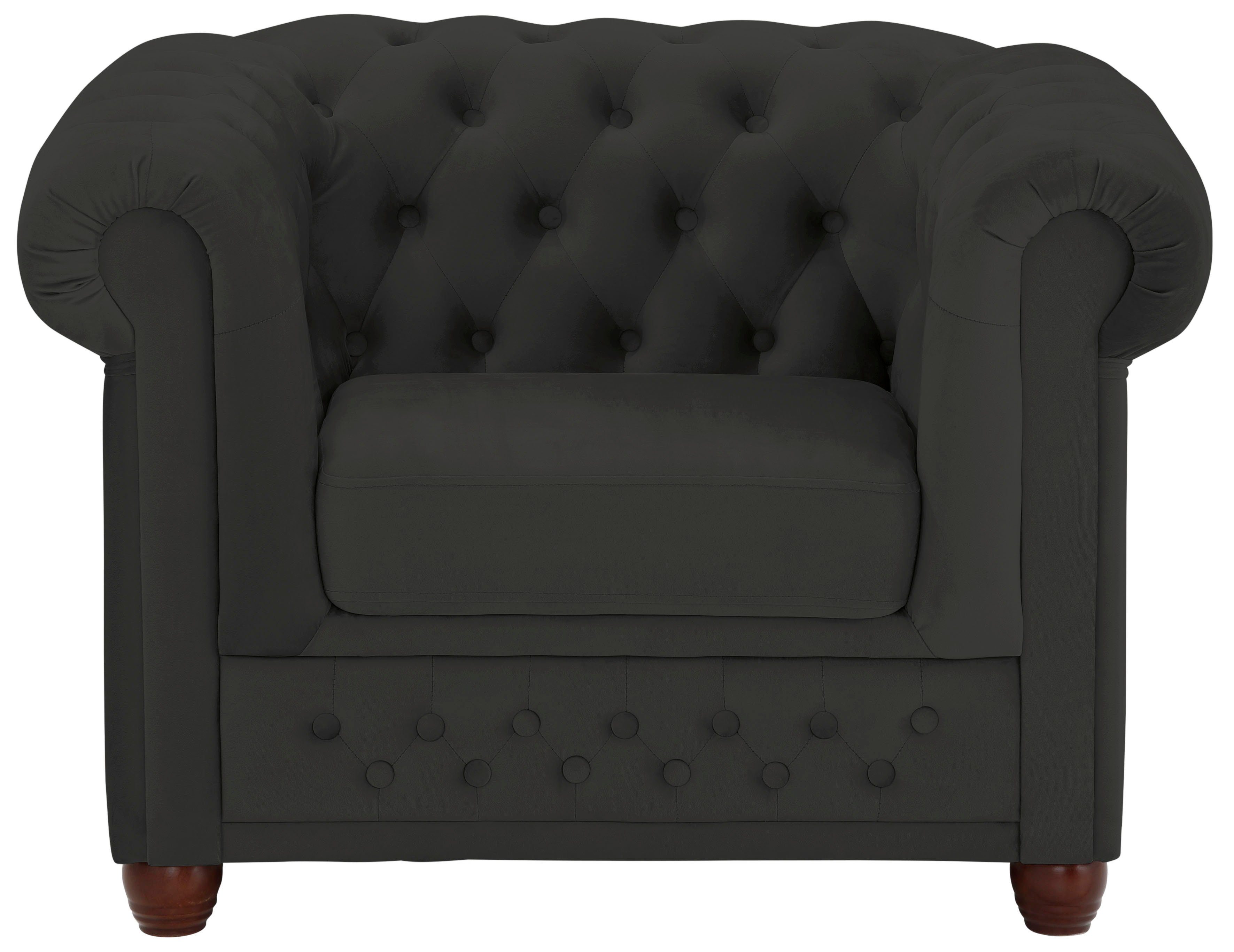 Home affaire Chesterfield-Sessel New Castle Sessel, hochwertige Knopfheftung, B/T/H: 104/86/72 cm