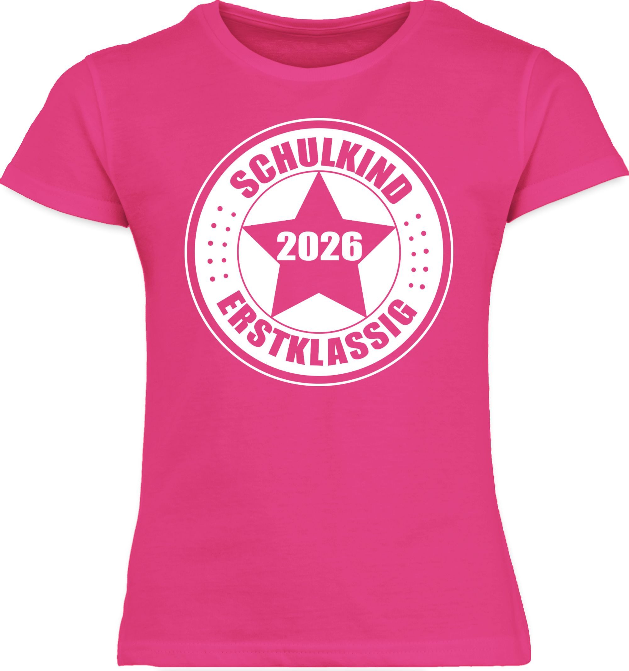 Shirtracer T-Shirt Schulkind 2026 Erstklassig Geschenk Einschulung Geschenke Schulanfang Einschulung Mädchen