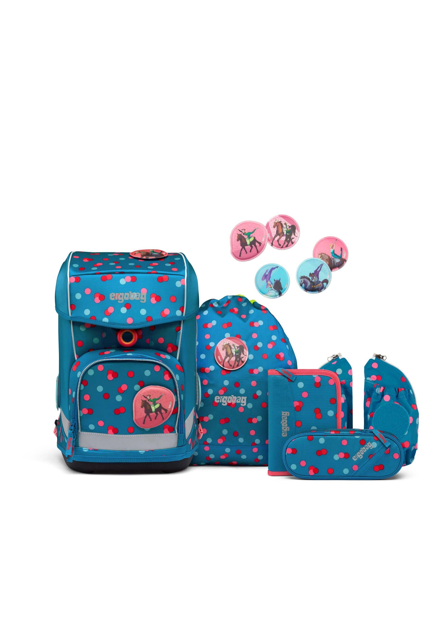 ergobag Schulranzen cubo light Set (6-tlg., 5-teiliges Set)