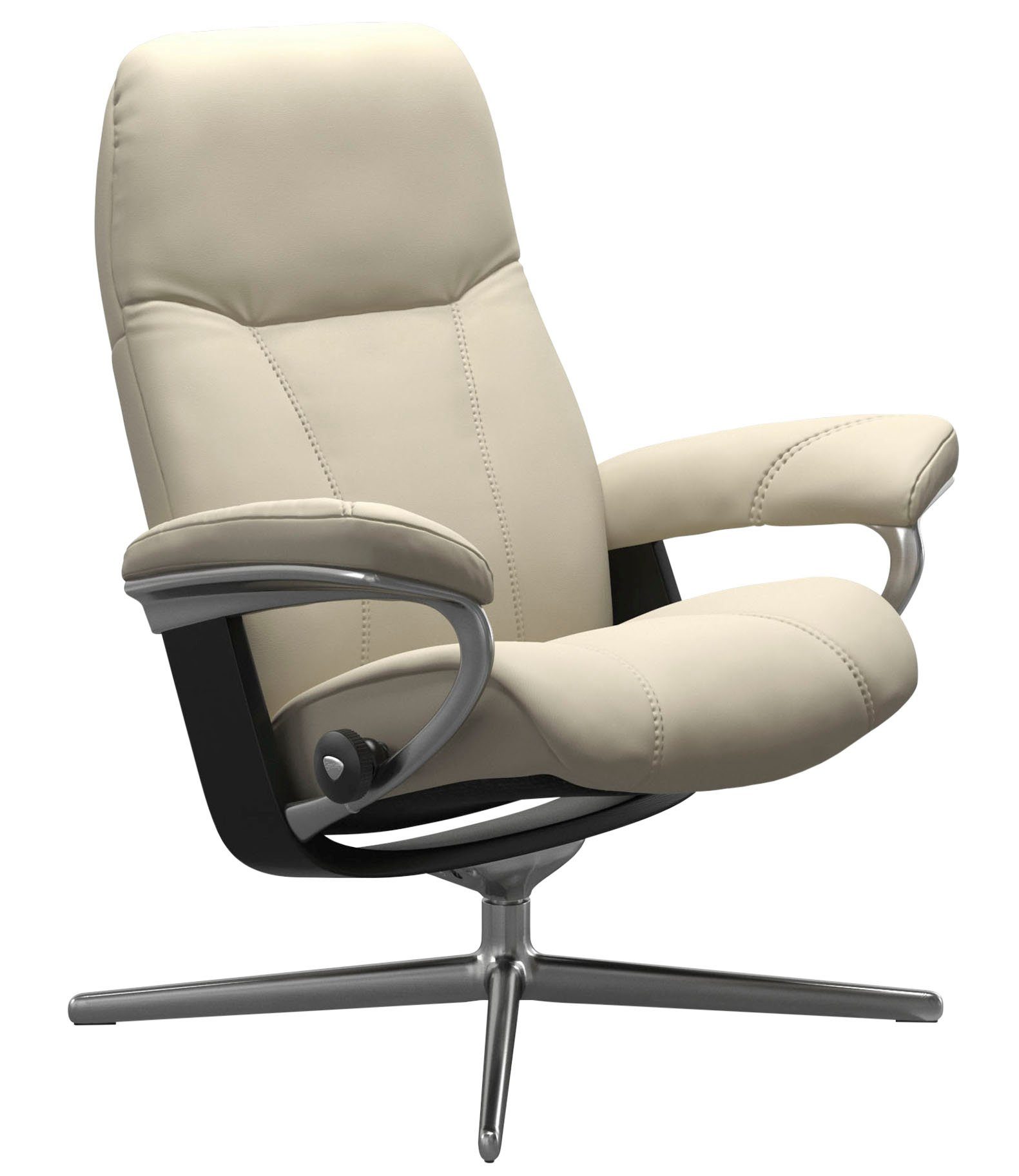 Stressless® Relaxsessel Consul, mit Cross Base, Größe S, M & L, Holzakzent Schwarz