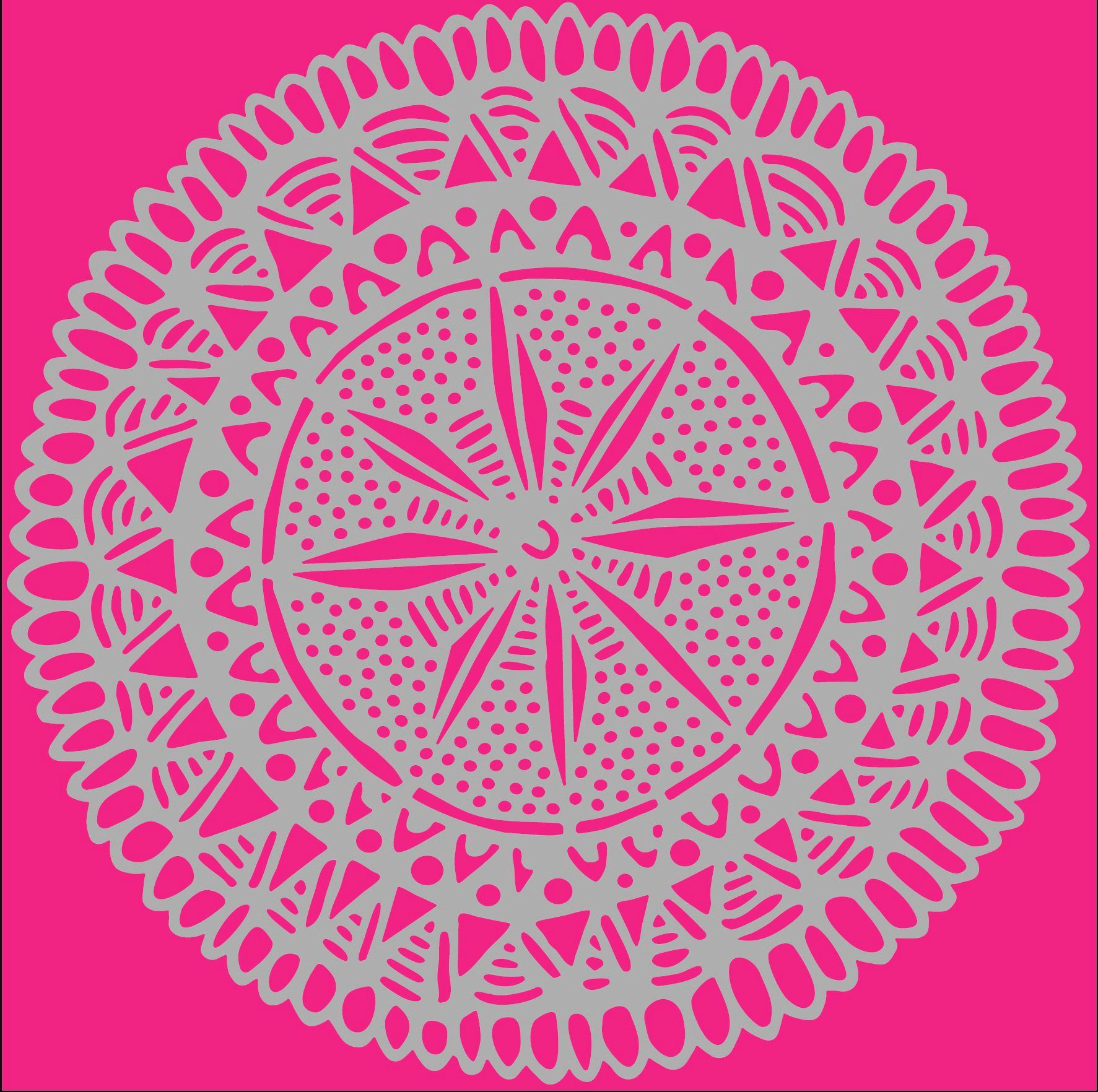 Pronty Crafts Malschablone Schablone Mandala Kreis 2, 15x15 cm