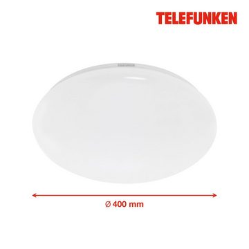 Telefunken LED Deckenleuchte 601306TF, LED fest verbaut, Neutralweiß, Deckenleuchte Sensor 20W 2000lm 4000K Ø 40cm