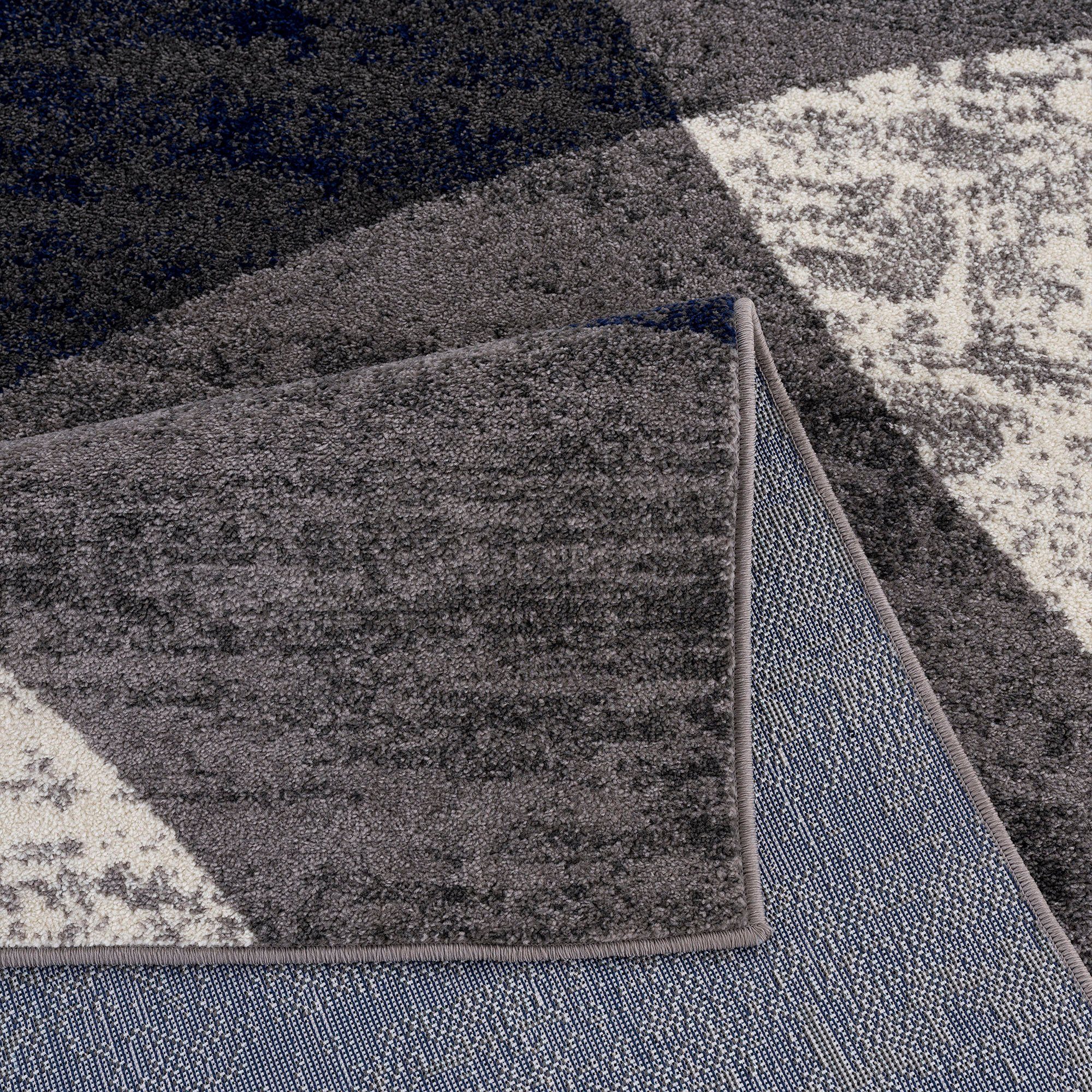 blau Kurzflor Teppich Vintage Höhe: rechteckig, mm, Wohnzimmer, Optik, Vintage 1690, Sanat, 13