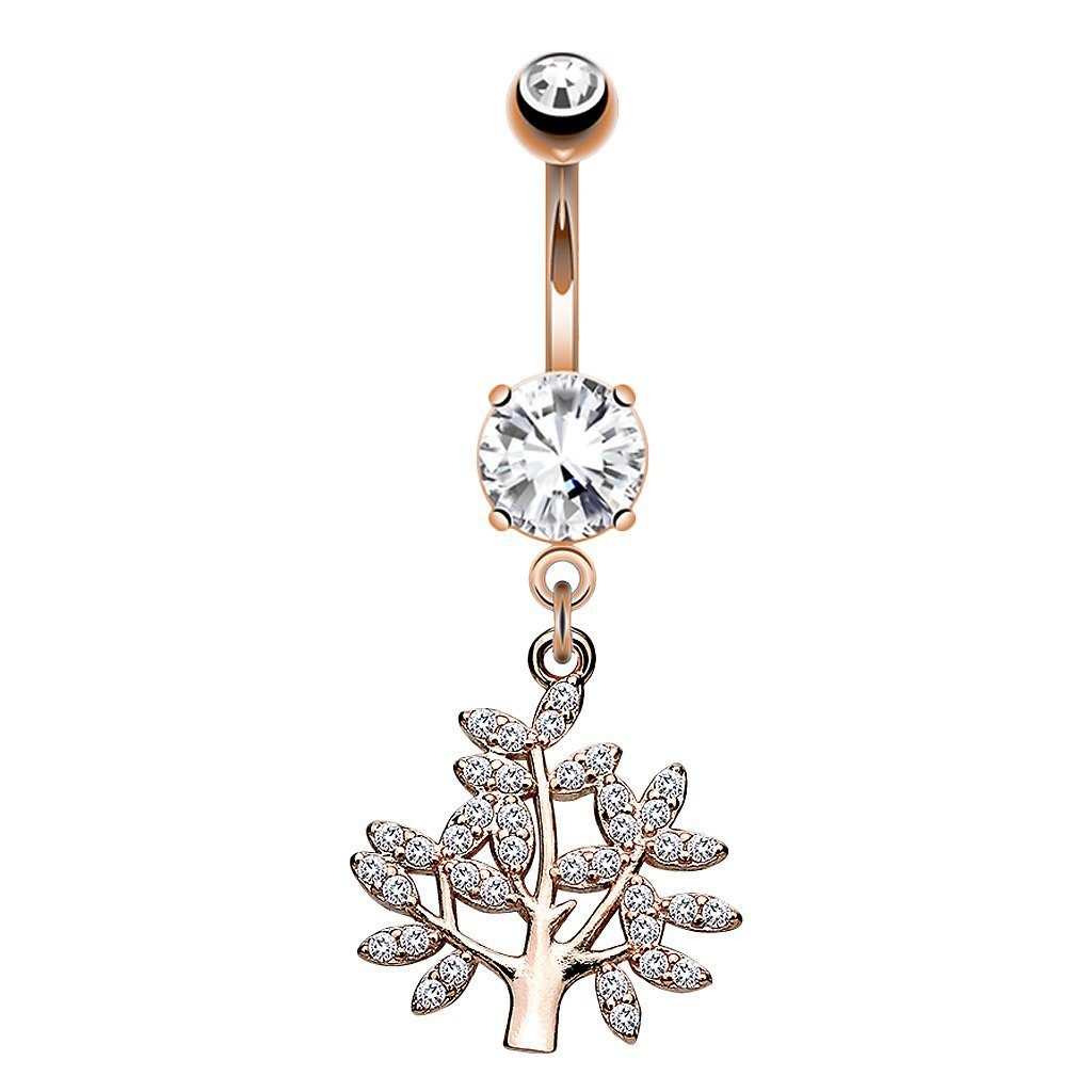 Bauchnabelpiercing Piercing Banane Chirurgenstahl Kristall Lebensbaum