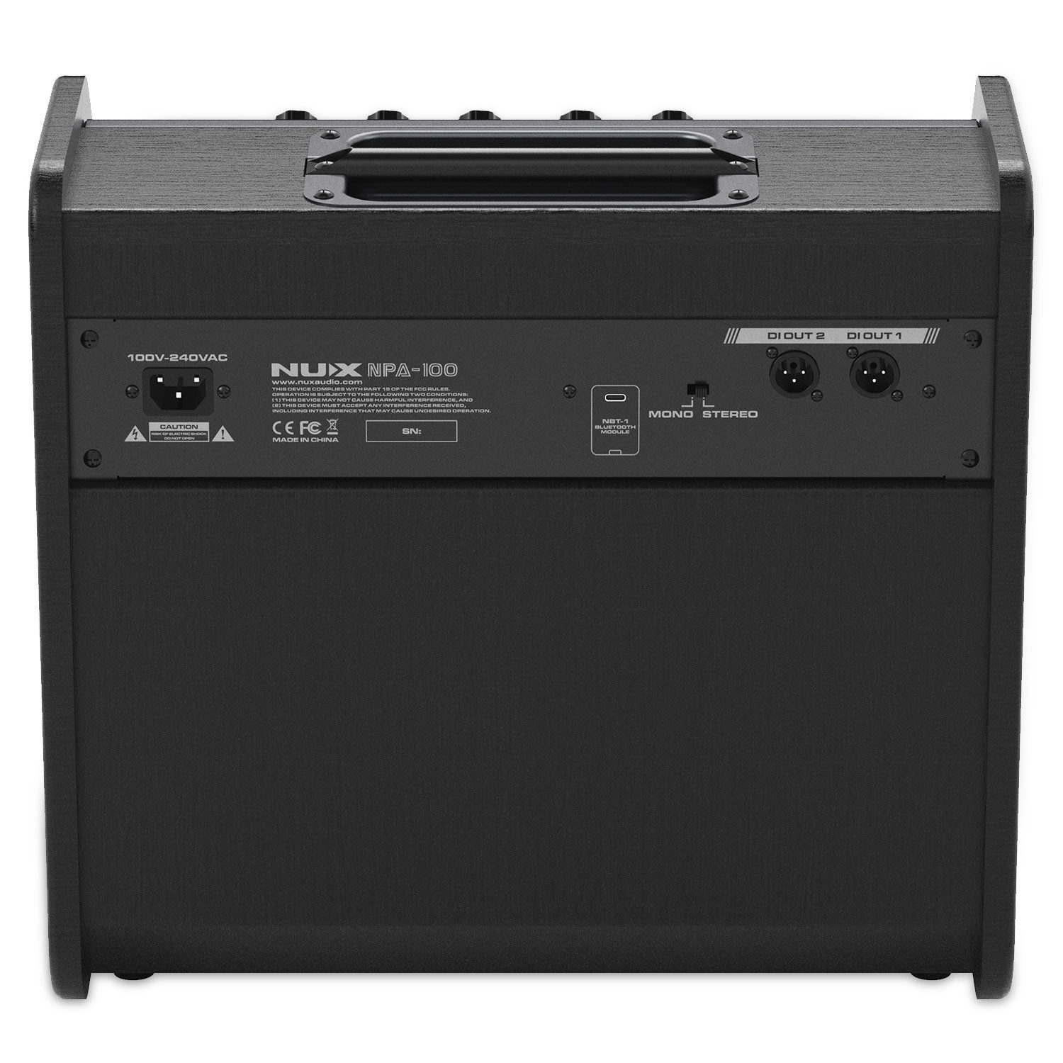 Nux E-Drum Nux Schlagzeug-Verstärker NPA-100 E-Drum Monitor mit Kabel,Monitor-Lautsprecher, 1-St., Monitor-Lautsprecher, Vorteils-Set mit Kabel