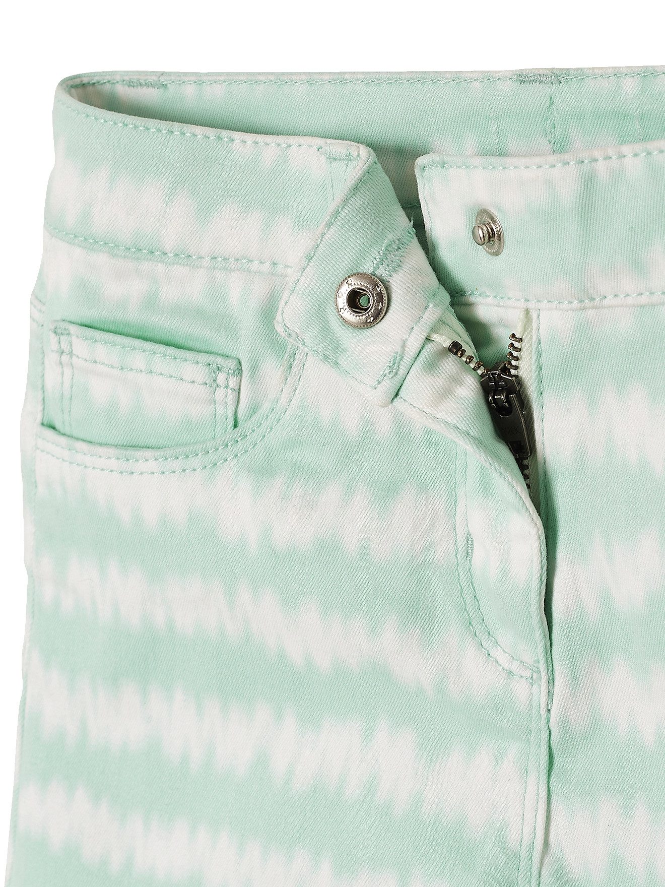 vertbaudet Shorts Mädchen Shorts, Batikmuster Bundweite verstellbar