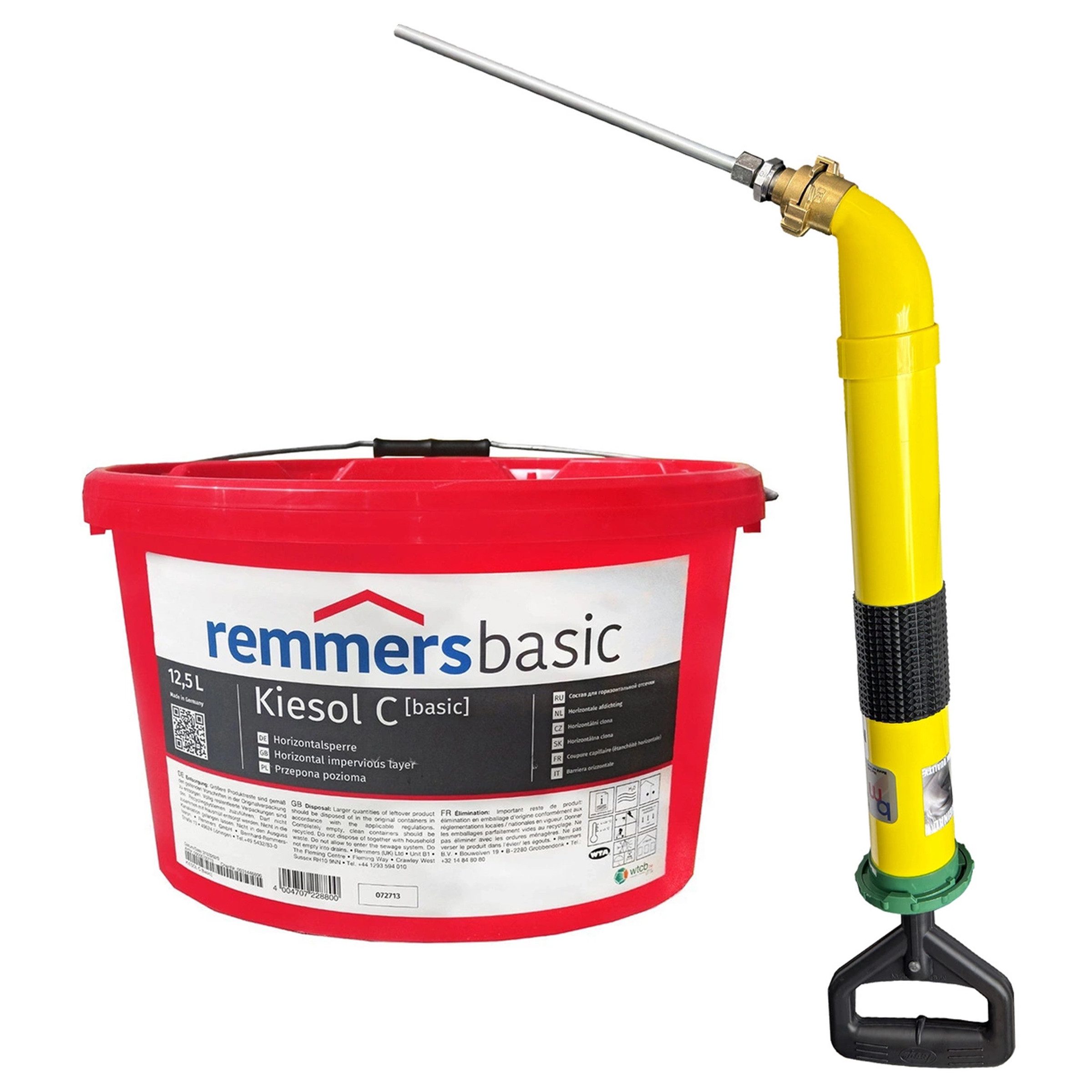 Remmers Dichtstoff Remmers Set Basic Kiesol C 5L Injektionscreme + Injektionspumpe