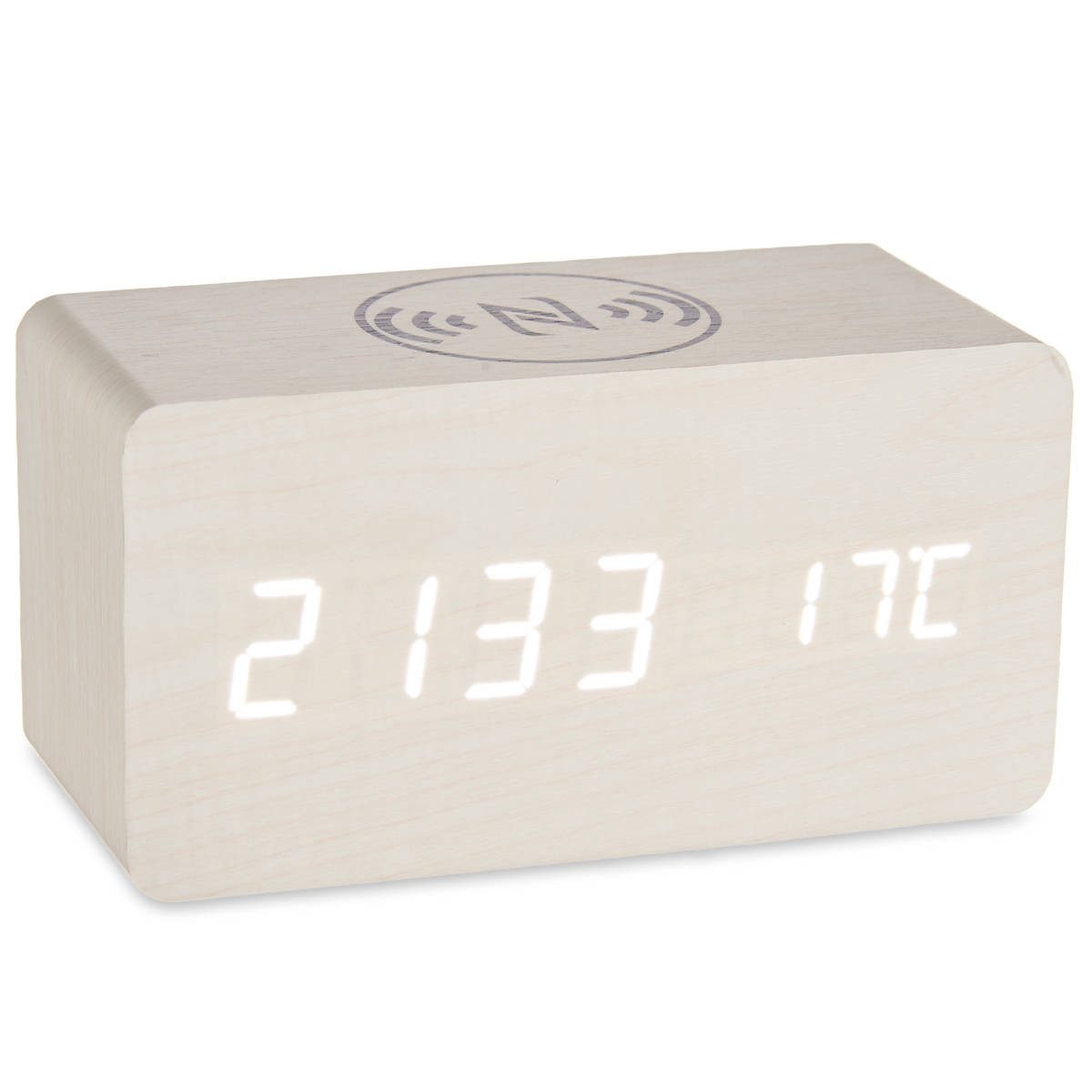 Giftdecor Uhr Wecker mit kabelloser Ladefunktion