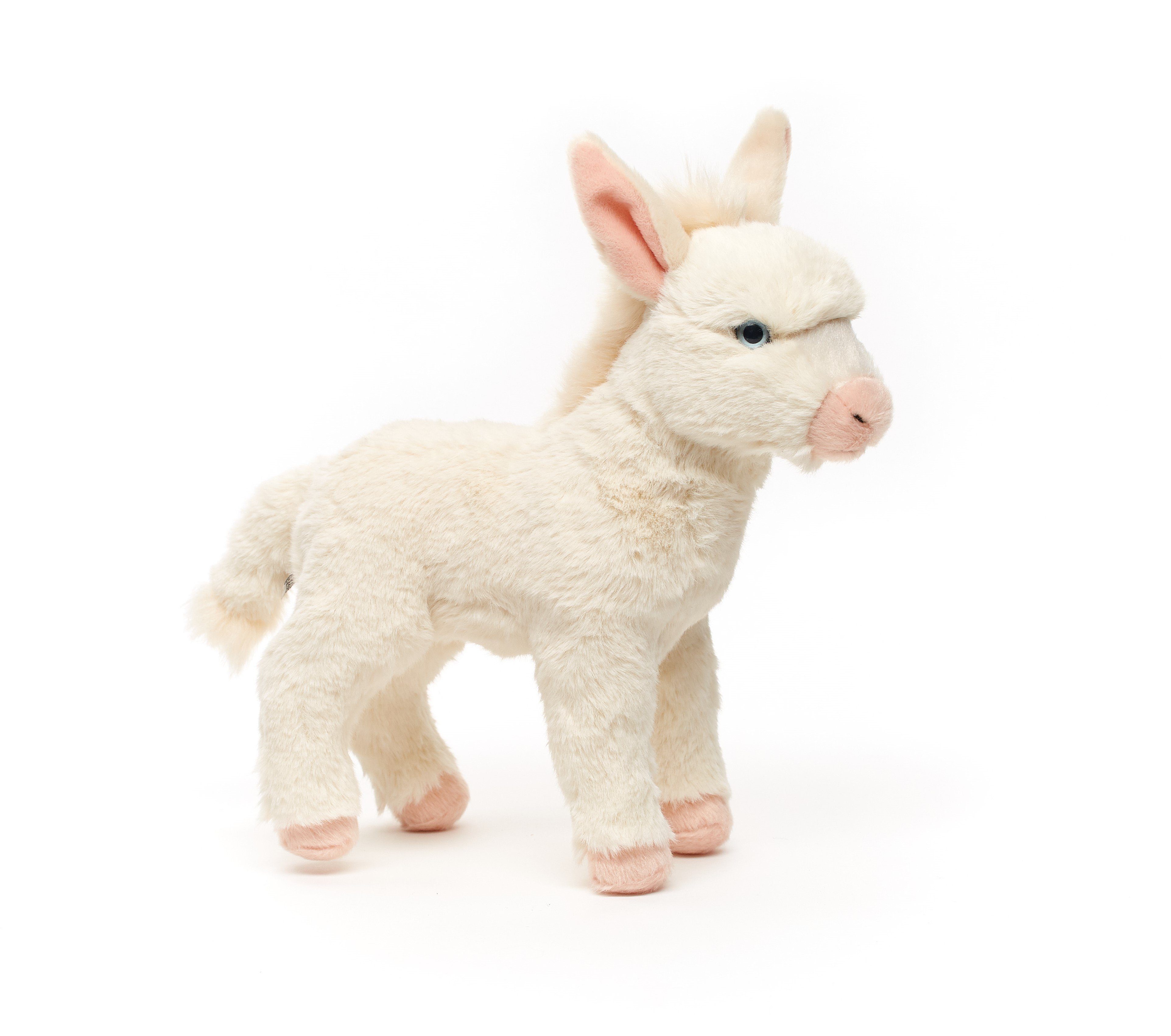 Uni-Toys Kuscheltier Barockesel weiß, stehend - 30 cm (Höhe) - Plüsch-Esel günstig online kaufen