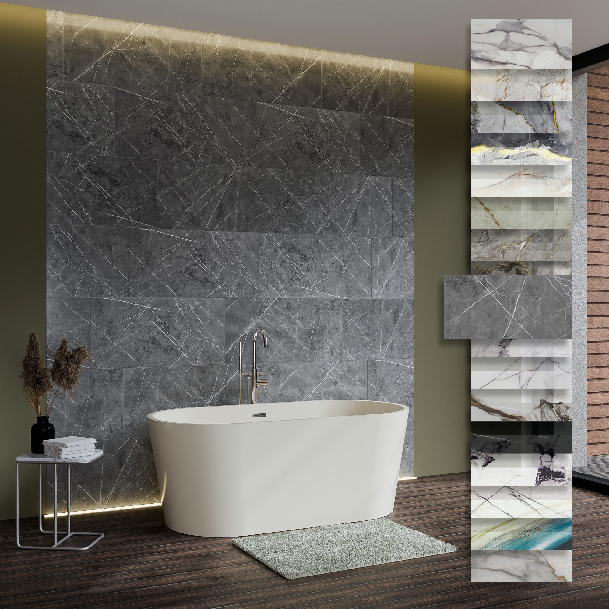 Hexim Wandpaneel, (Marmoroptik 6 Stück 78x39cm günstig online kaufen