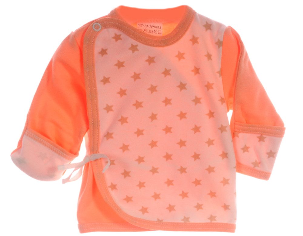 La Bortini Wickelshirt Baby Wickelhemdchen Flügelshirt für Neugeborene neutral aus reiner Baumwolle, 44 50 56 62