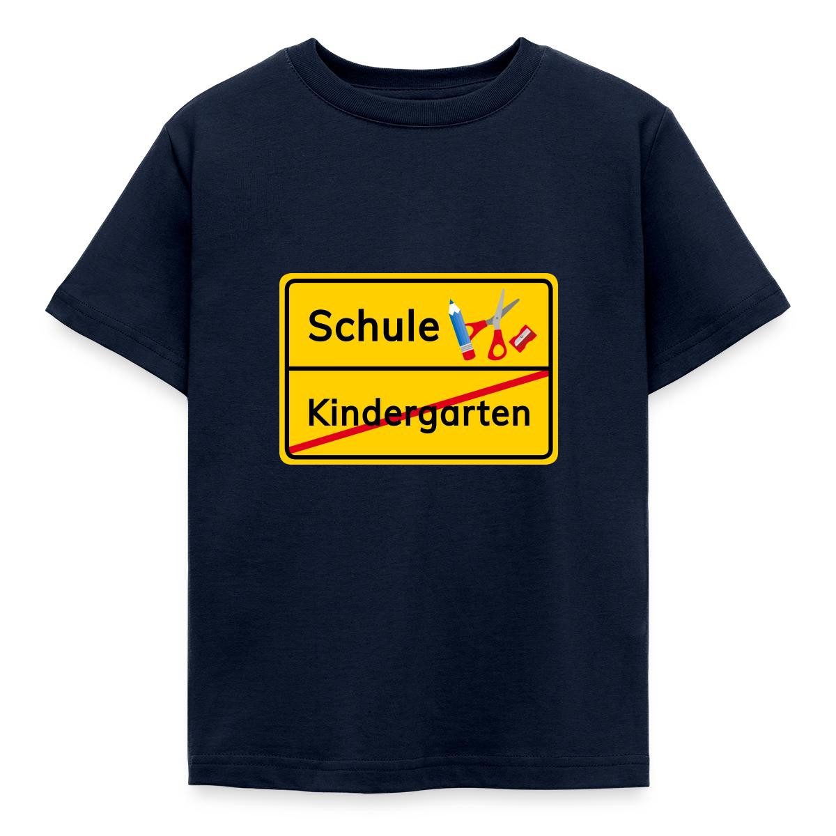 Spreadshirt T-Shirt Schule Statt Kindergarten Einschulung Ortsschild Look Kinder T-Shirt (1-tlg) Fällt klein aus. Wir empfehlen, eine Größe größer zu bestellen.
