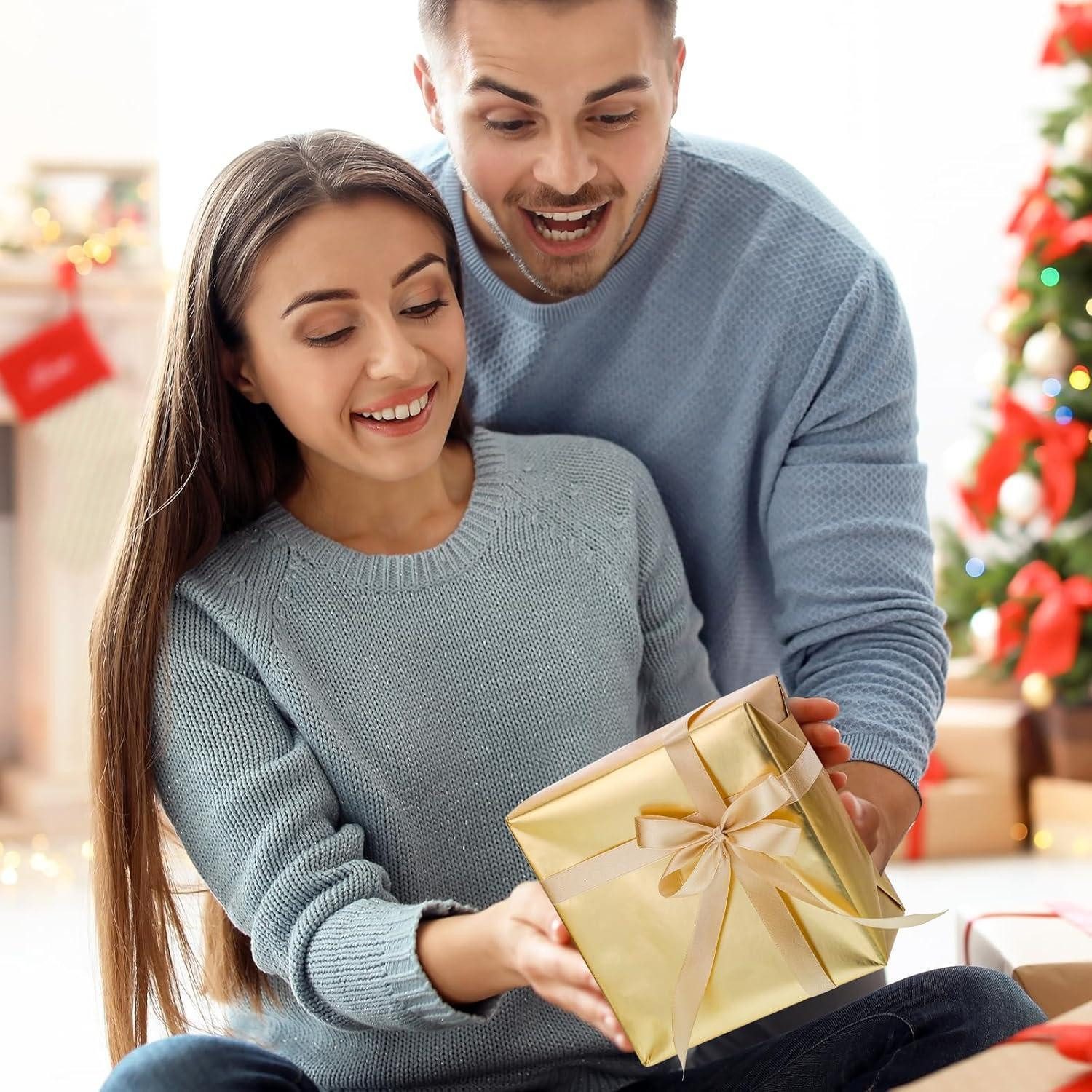 LuxusKollektion Geschenkpapier Geschenkpapier Set 5 Rollen 43cm x 3m Schwarz Gold Geburtstag Hochzeit