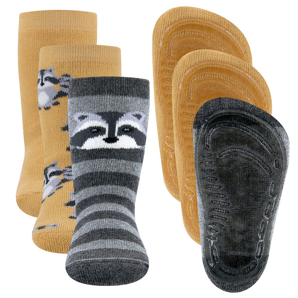 Ewers ABS-Socken Stoppersocken 3er Pack Waschbären günstig online kaufen