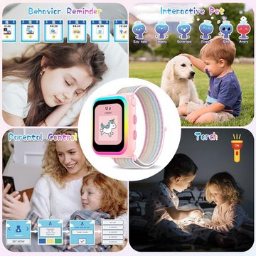 ELEJAFE Smartwatch, Intelligente Kinder-Smartwatch: 24 Spiele, Schrittzähler, Musik & mehr