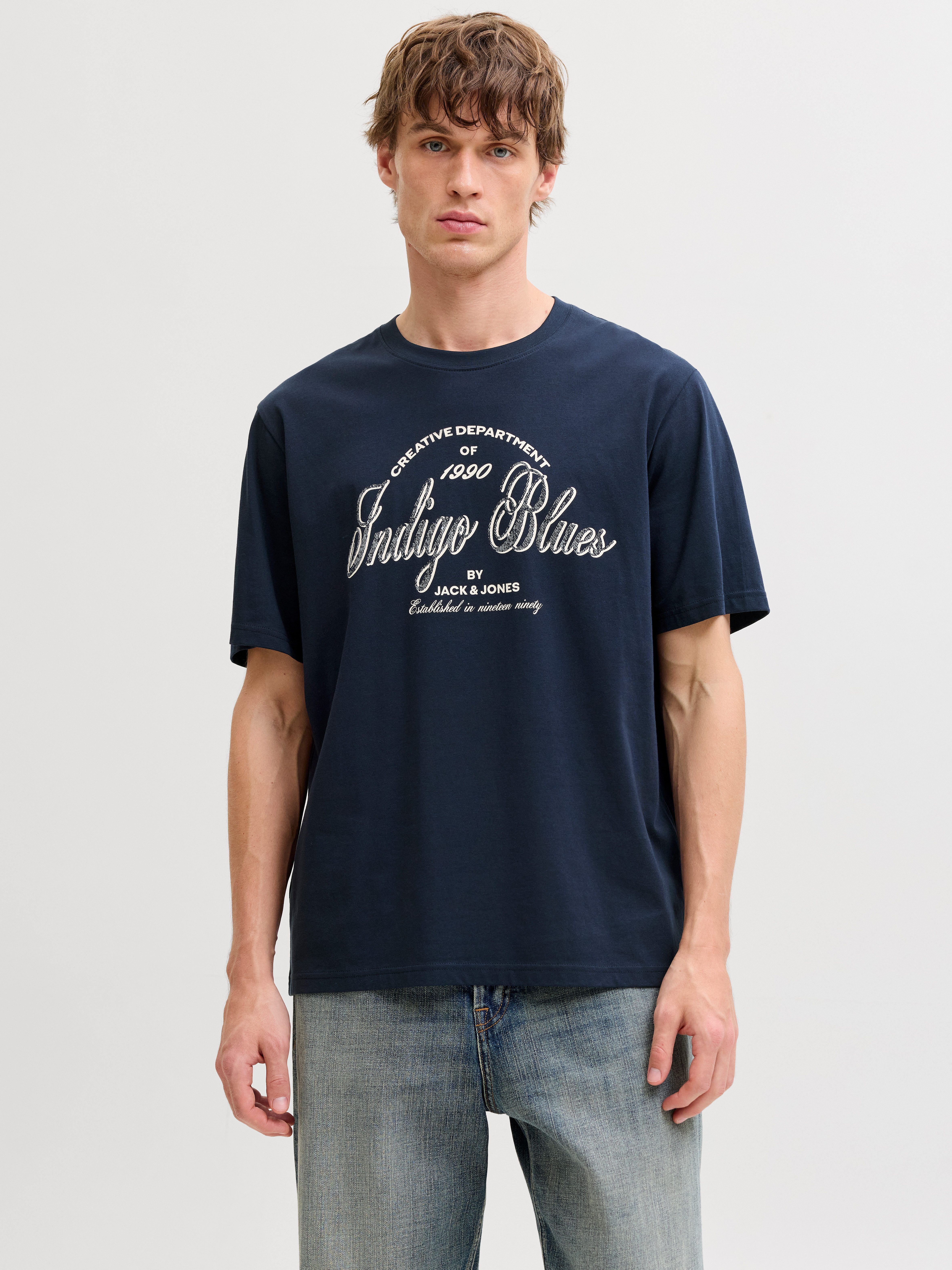 Jack & Jones Rundhalsshirt JJEDENVER GRAPHIC TEE SS O-NECK SN mit Logobrand günstig online kaufen