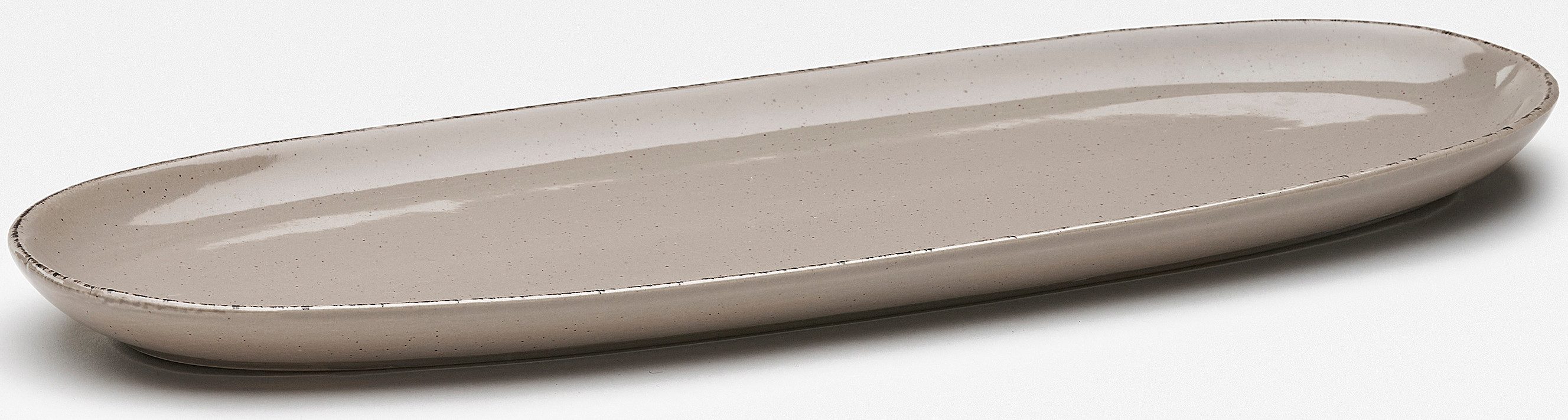 van Well Servierplatte Platte Urban, 34 x 12,5 cm, 4 Stück, Steinzeug, (Set, 4-tlg), spülmaschinen- und mikrowellengeeignet