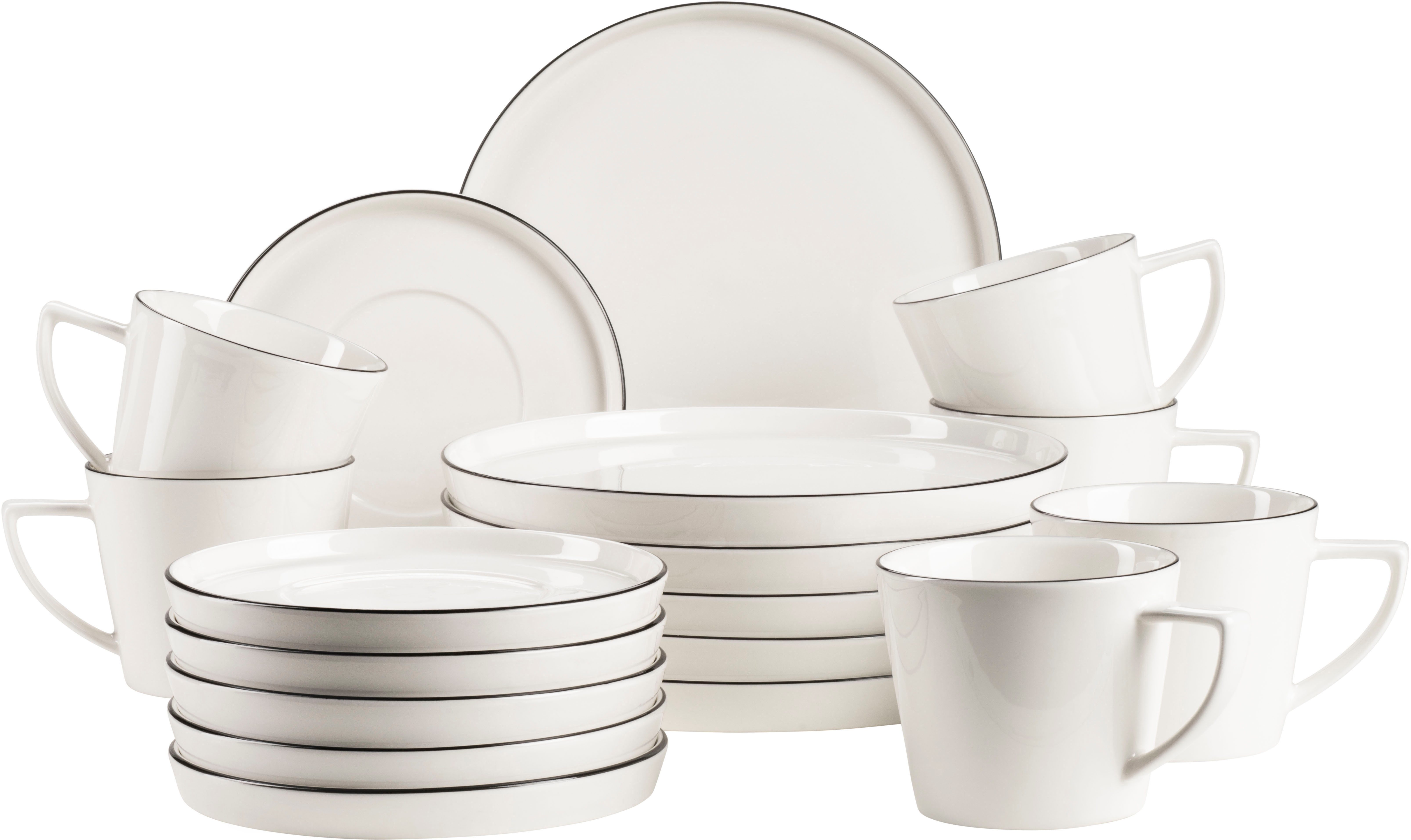 MÄSER Кофейный сервиз SITA, Кофейный сервиз, Porzellan (18-tlg), 6 Personen, Porzellan, Geschirr-Set, Service