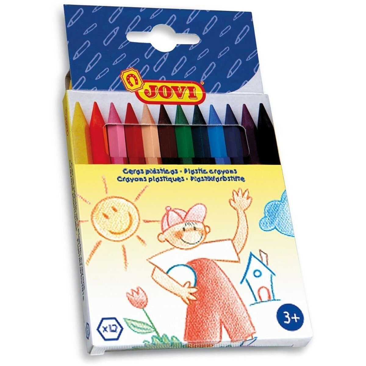 Jovi Buntstift Farbstifte sechskant Kunststoff VE=12 Farben