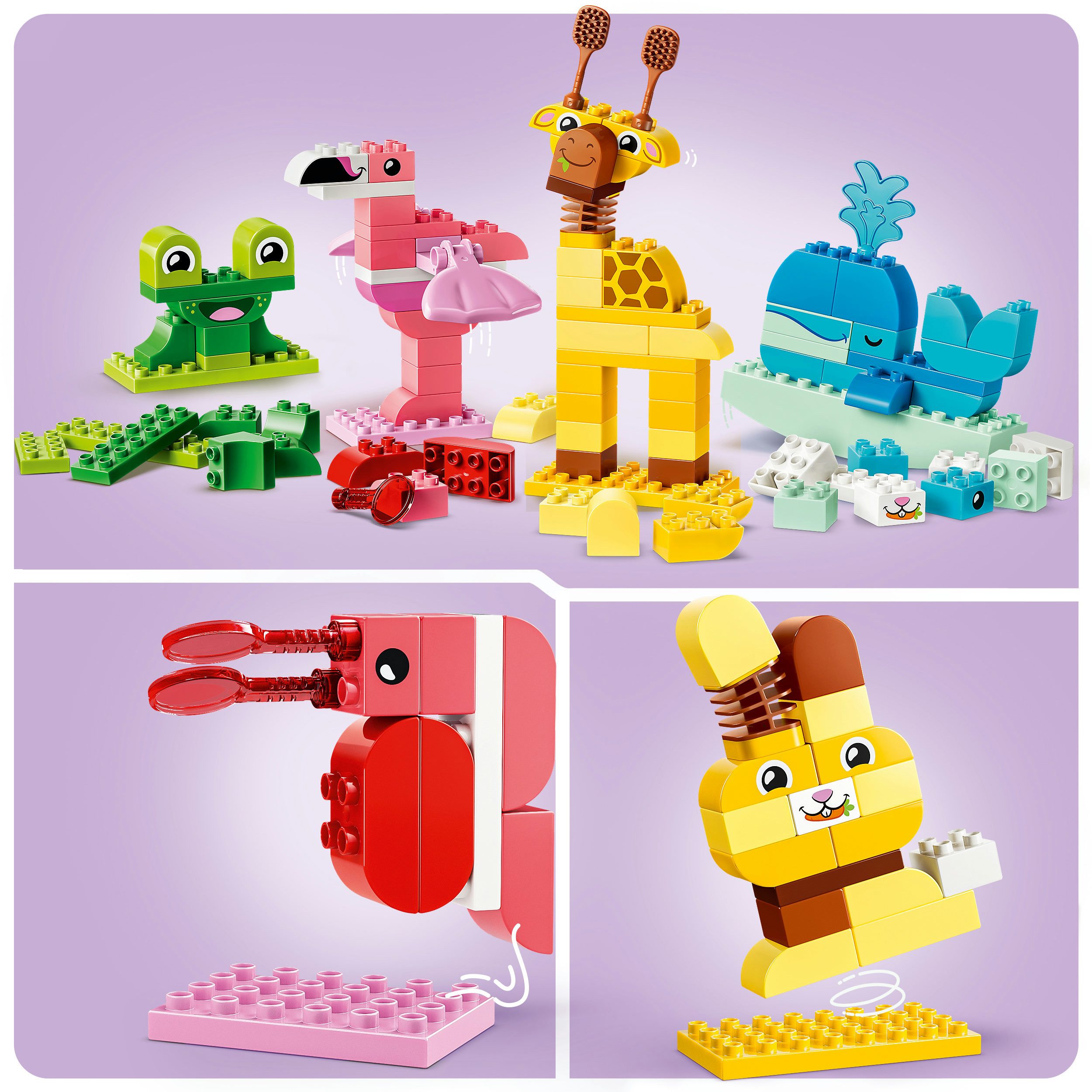 LEGO® Wir Bauen Tiere (10472), LEGO DUPLO Town Konstruktionsspielsteine, (94 St), Made in Europe – Bild 4 von 5