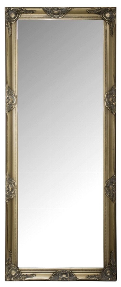 Casa Padrino Barockspiegel Barock Spiegel / Wandspiegel mit Holzrahmen Gold 60 x H. 150 cm - Barockmöbel