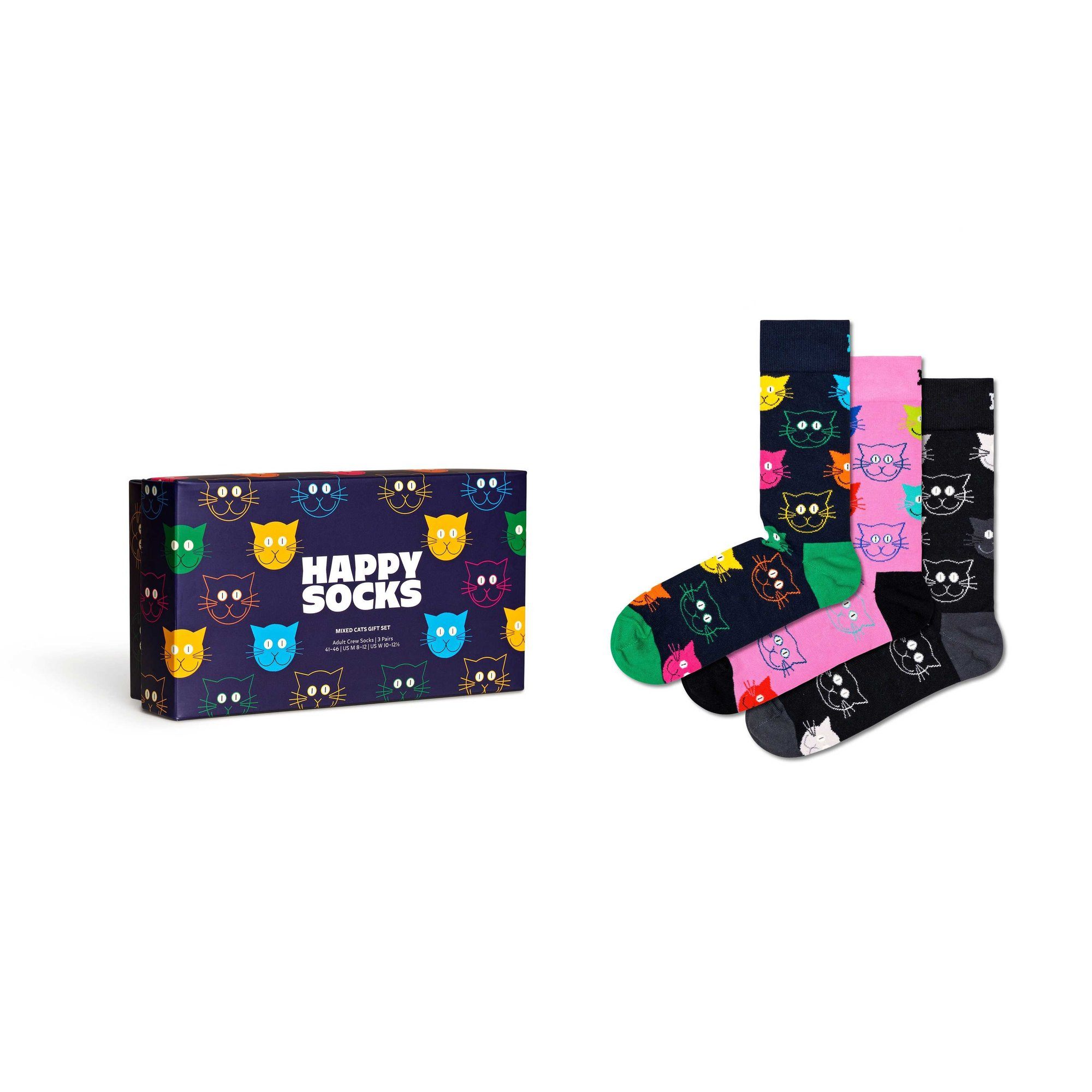 Happy Socks Kurzsocken Unisex Socken 3er Pack Baumwolle (Packung, 3er Pack)