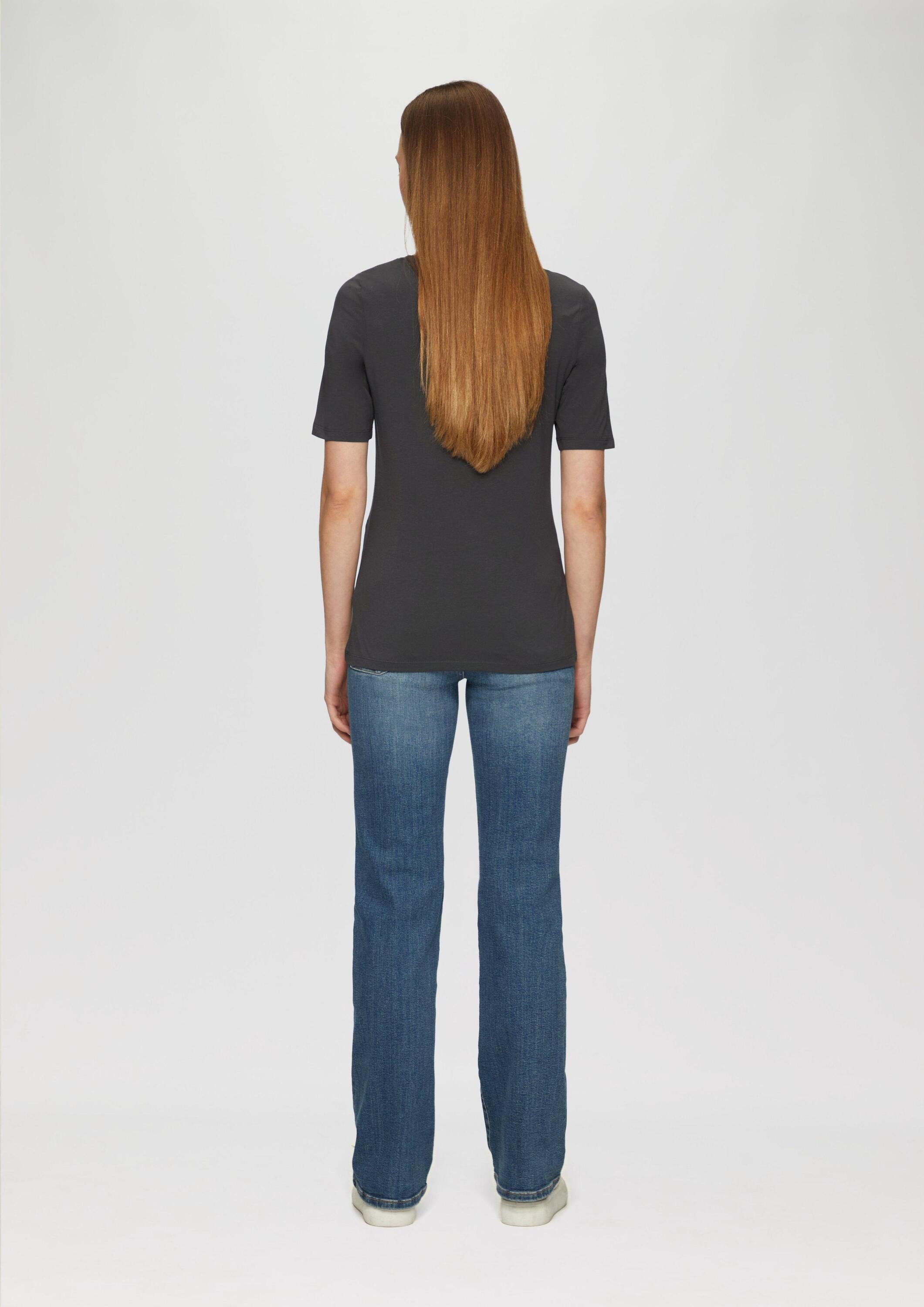 s.Oliver Kurzarmshirt T-Shirt T-Shirt mit Frontprint im Slim Fit günstig online kaufen