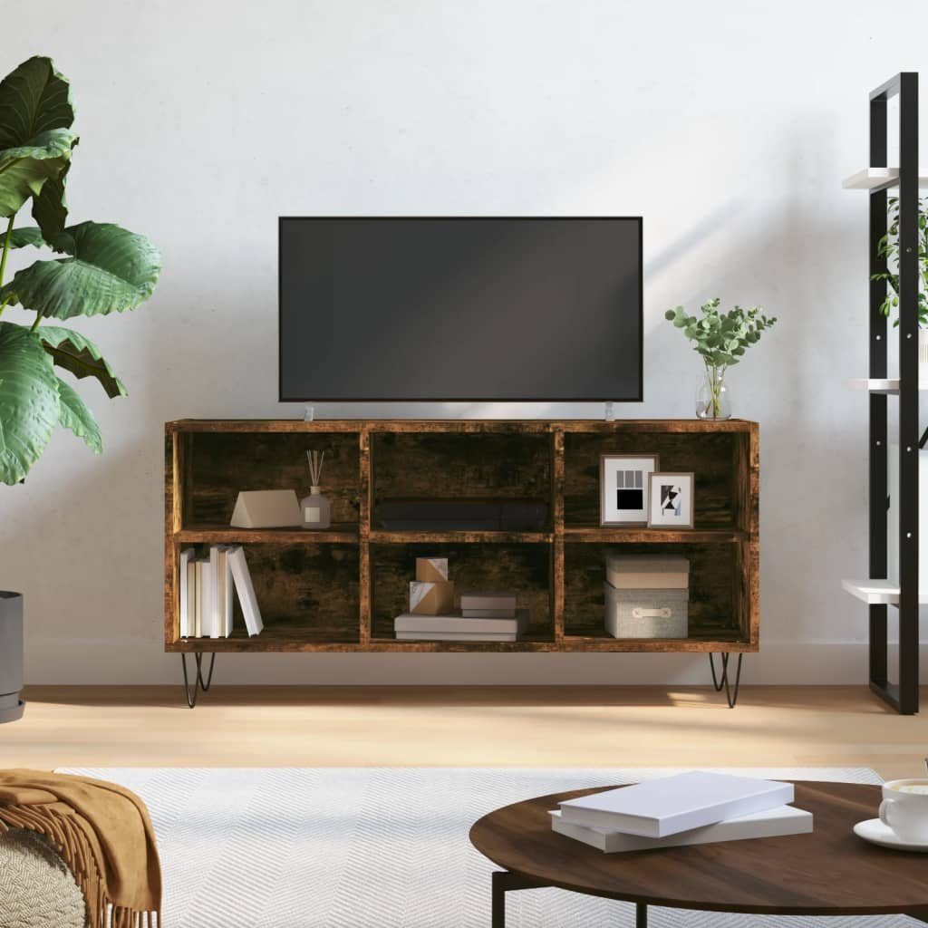 TV-Schrank Räuchereiche furnicato Holzwerkstoff 103,5x30x50 cm