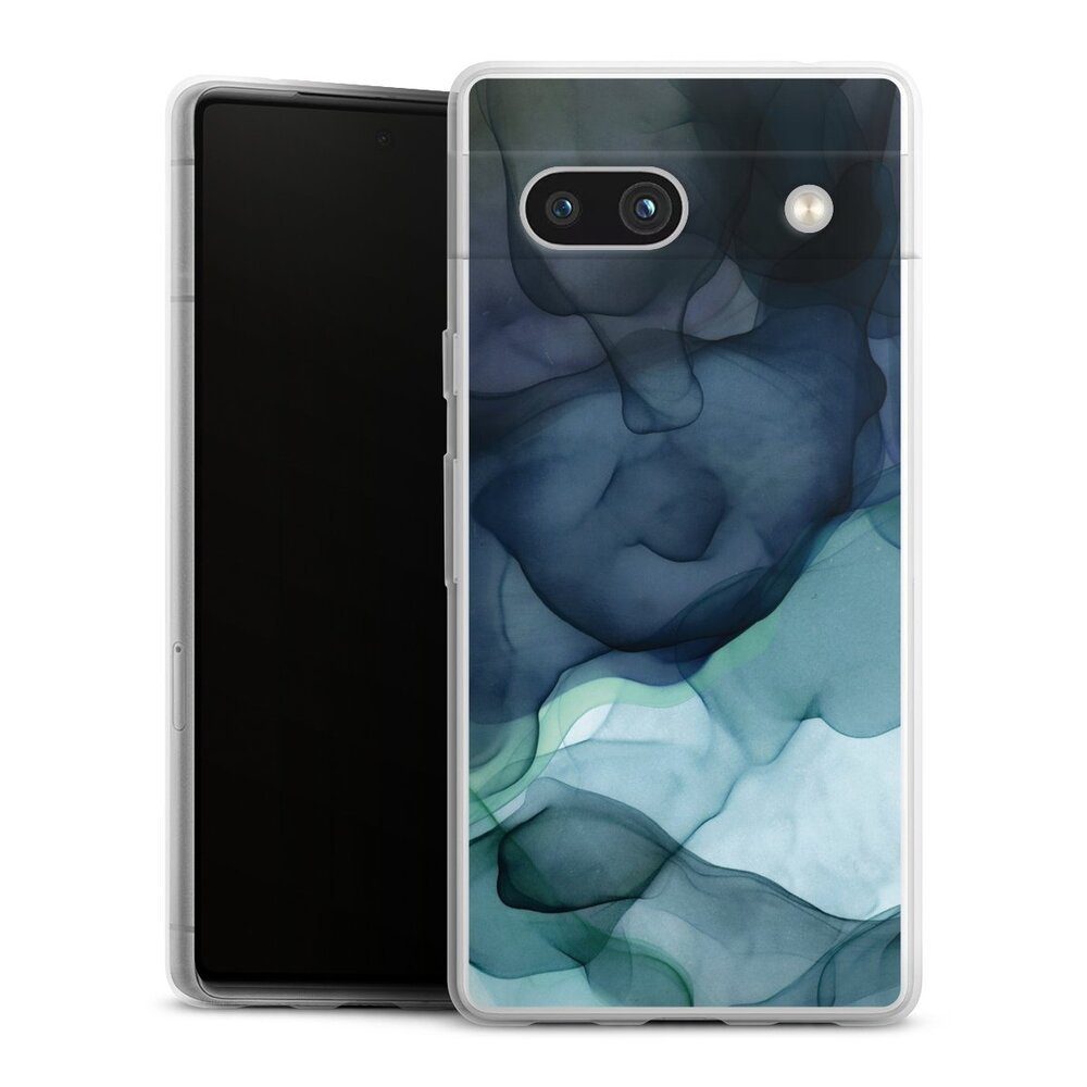 DeinDesign Handyhülle Wasserfarbe Textur Muster Liquid Art Twilight Mood, Google Pixel 7a Slim Case Silikon Hülle Ultra Dünn Schutzhülle