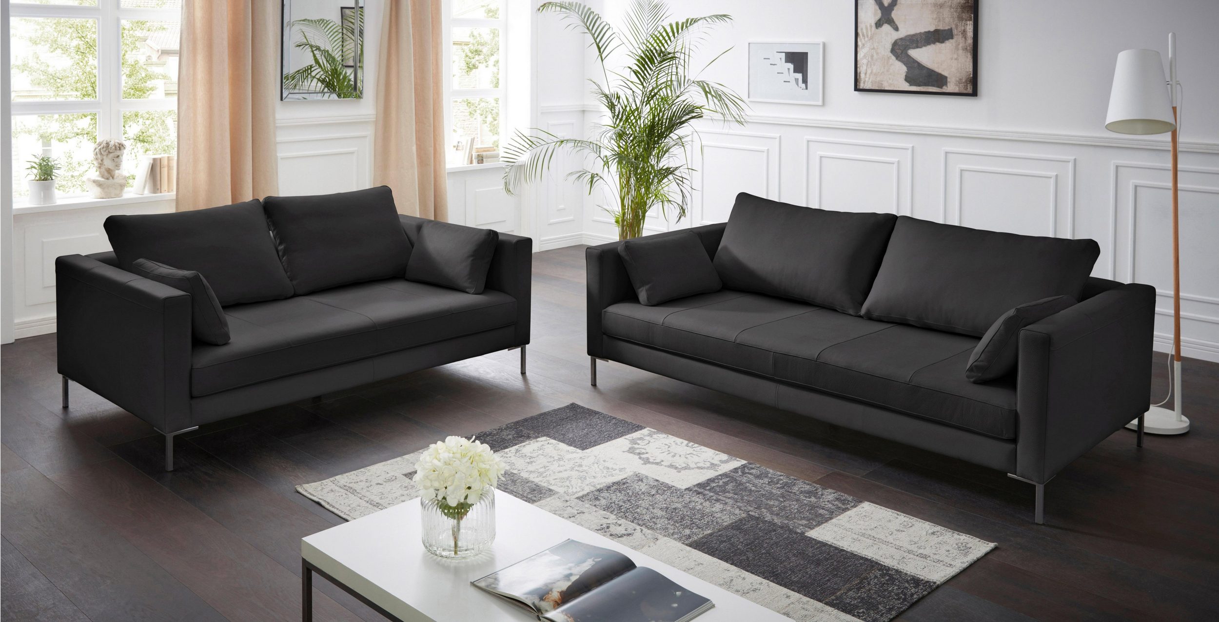 Sofa 3-Sitzer MARINUS mit schmalen Lehnen von ALTE GERBEREI - Einrichtungsvorschlag