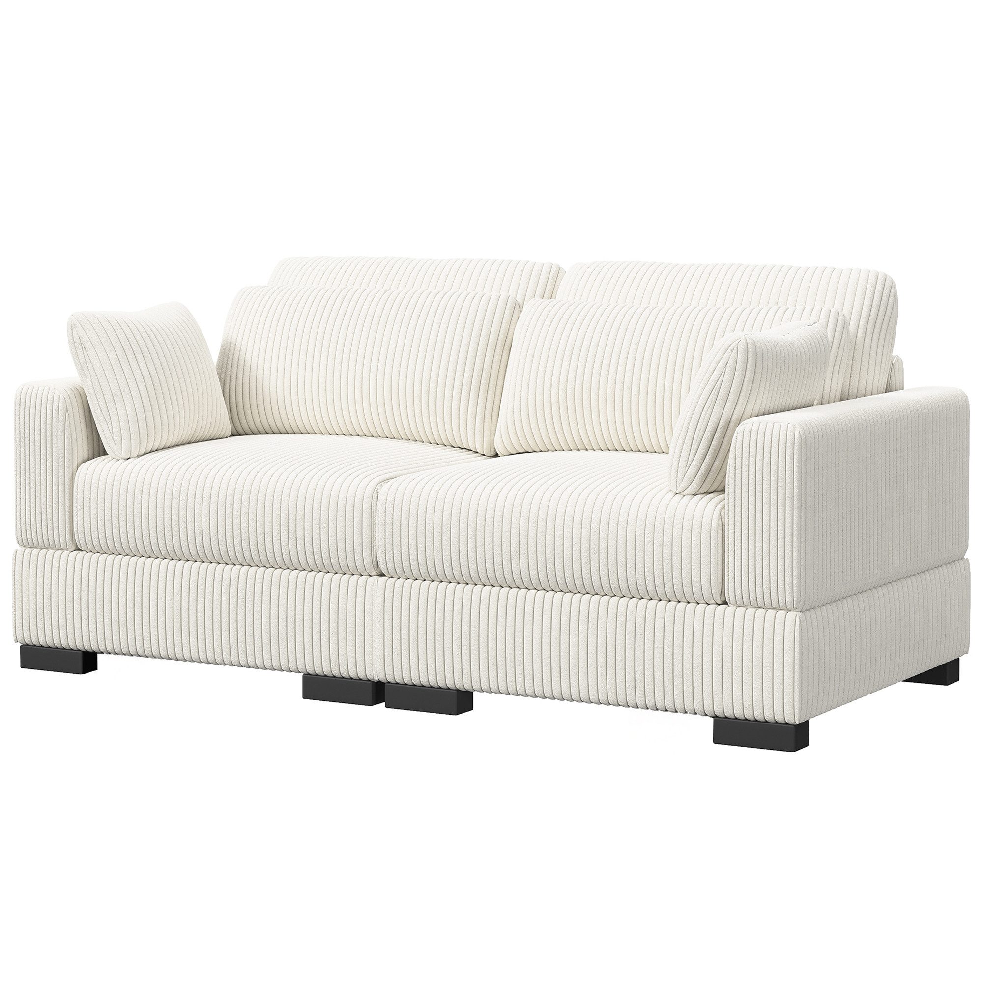 FUROKOY 2-Sitzer Polstersessel Sofa Ecksofa Polstersofa Cord mit Kissen und günstig online kaufen