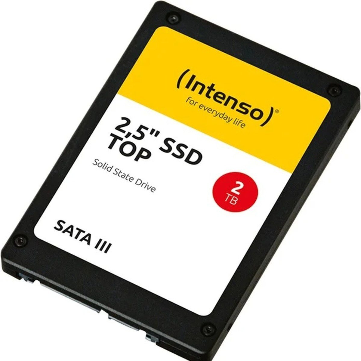 Intenso Top Performance 2TB SATA SSD 2.5 Zoll 2000GB interne SSD (2 TB) 2,5 Zoll" 550 MB/S Lesegeschwindigkeit, 500 MB/S Schreibgeschwindigkeit, 3D-NAND, SLC Cache, SMART Support, TRIM Technologie