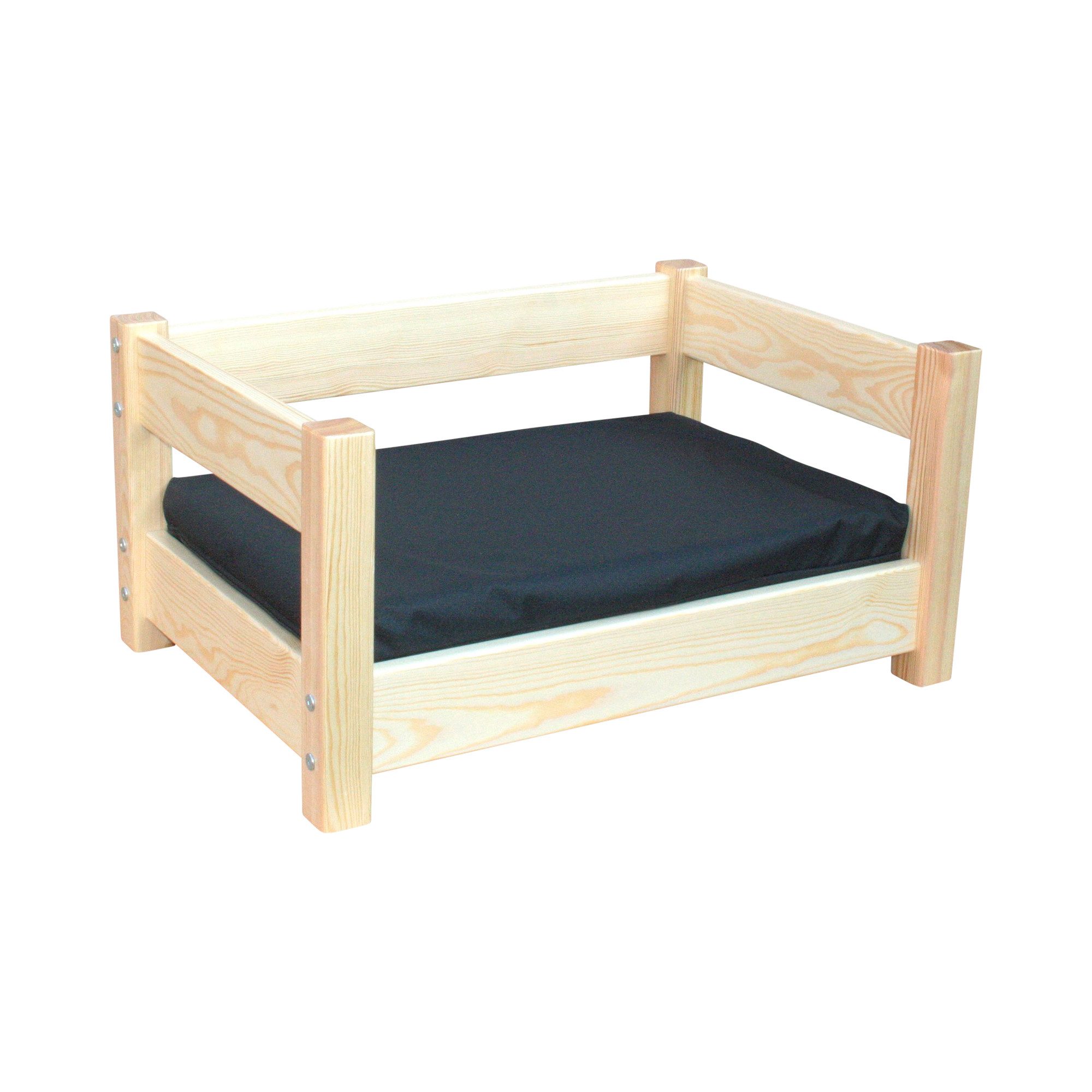 Tierbett Hundebett Katzenbett Haustierbett 60x40 cm massiv mit Matratze