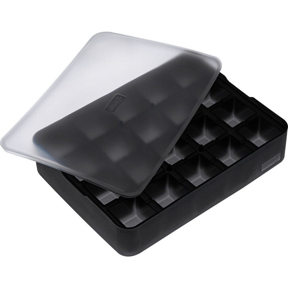 Lurch Eiswürfelform Eiswürfelform Würfel 3 cm Flexi-Form schwarz, Eiswürfelform Würfel, 20,00cm, Premium-Platin-Silikon, schwarz