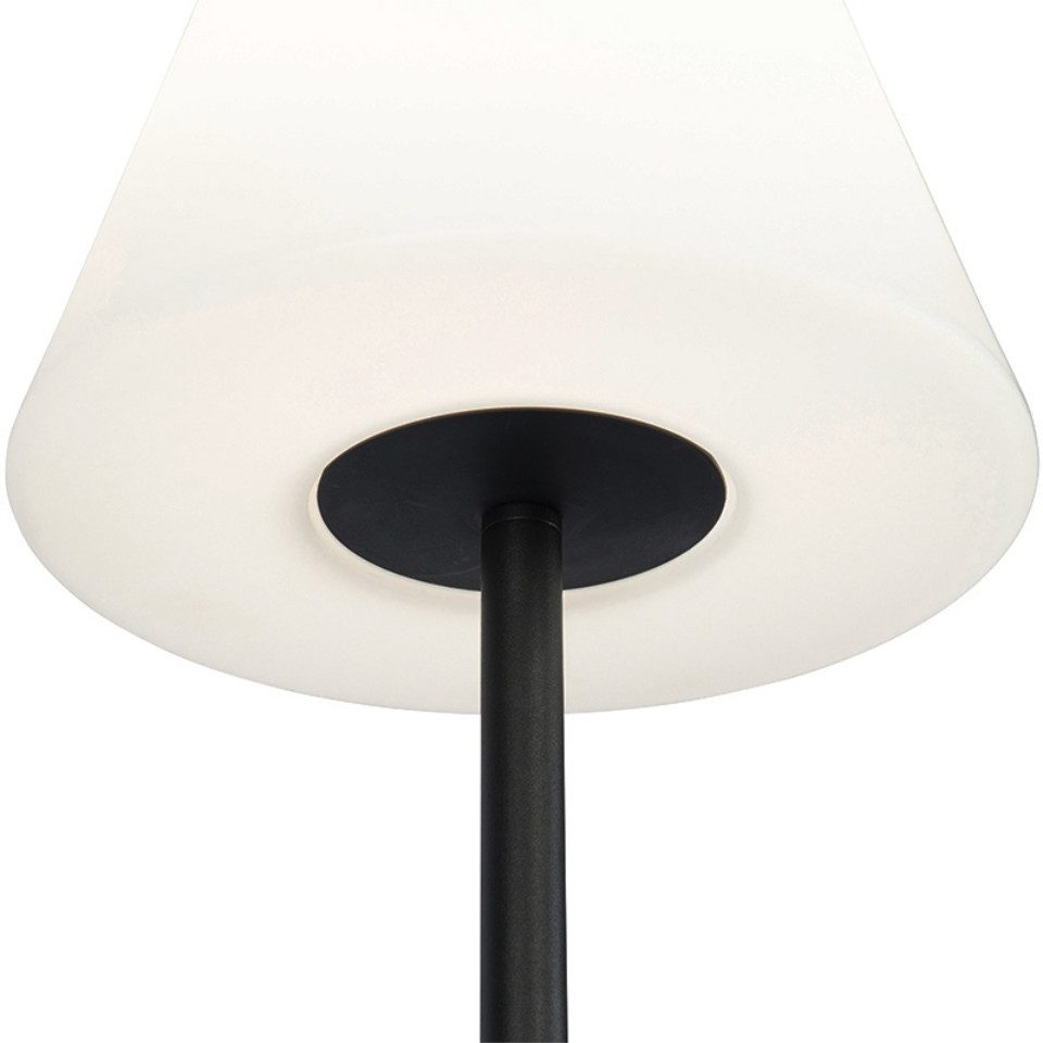Qazqa Außen-Stehlampe Virginia, ohne Leuchtmittel, Warmweiß, QAZQA Außen Boden­leuchte, e27, Schwarz, Stahl, Design