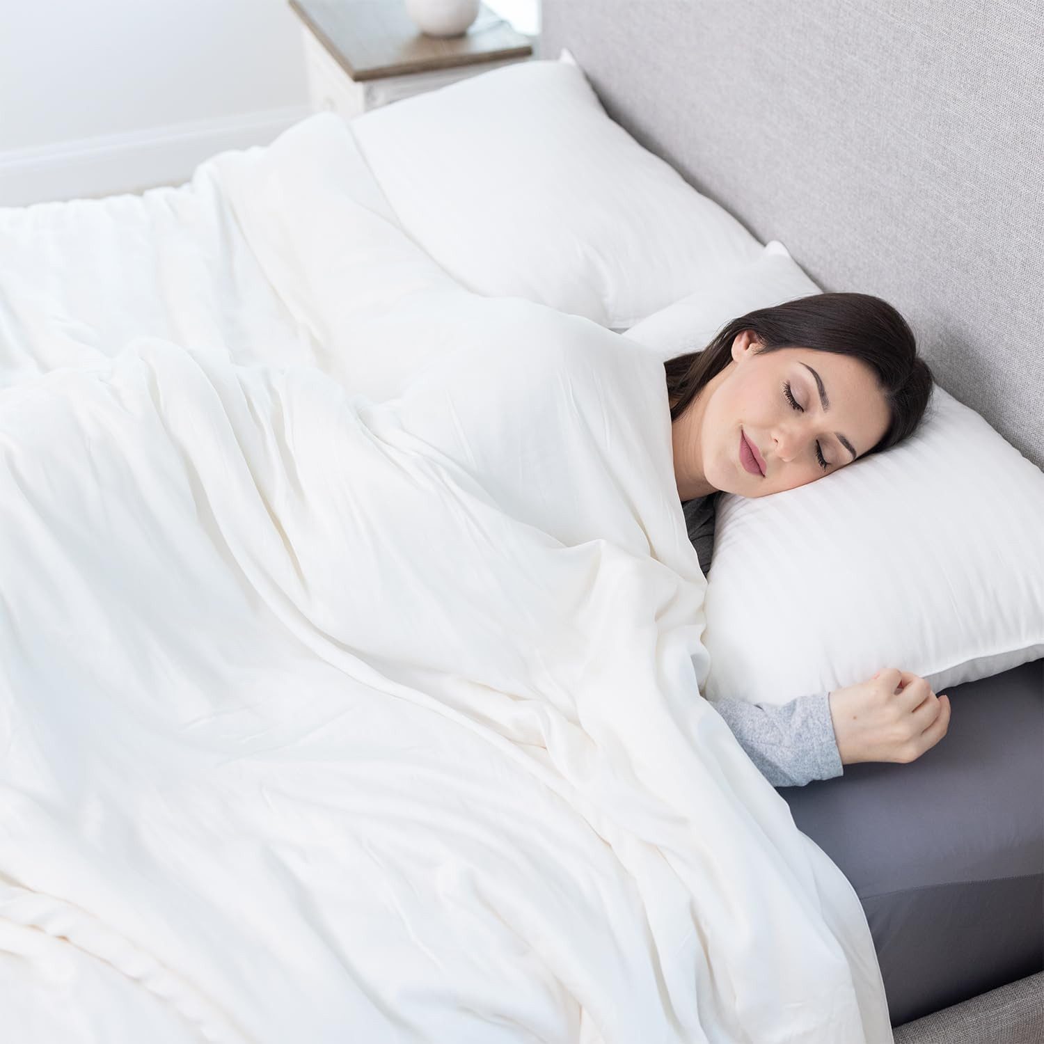 Elemuse Sommerbettdecke Kühldecke, Sommerdecke, Leicht Luxuriöse Selbstkühlende Decke, Füllung: 30% hochwertig Sojafaser und 70% Polyester, Sommer Weich Bambusfaser Wohndecke