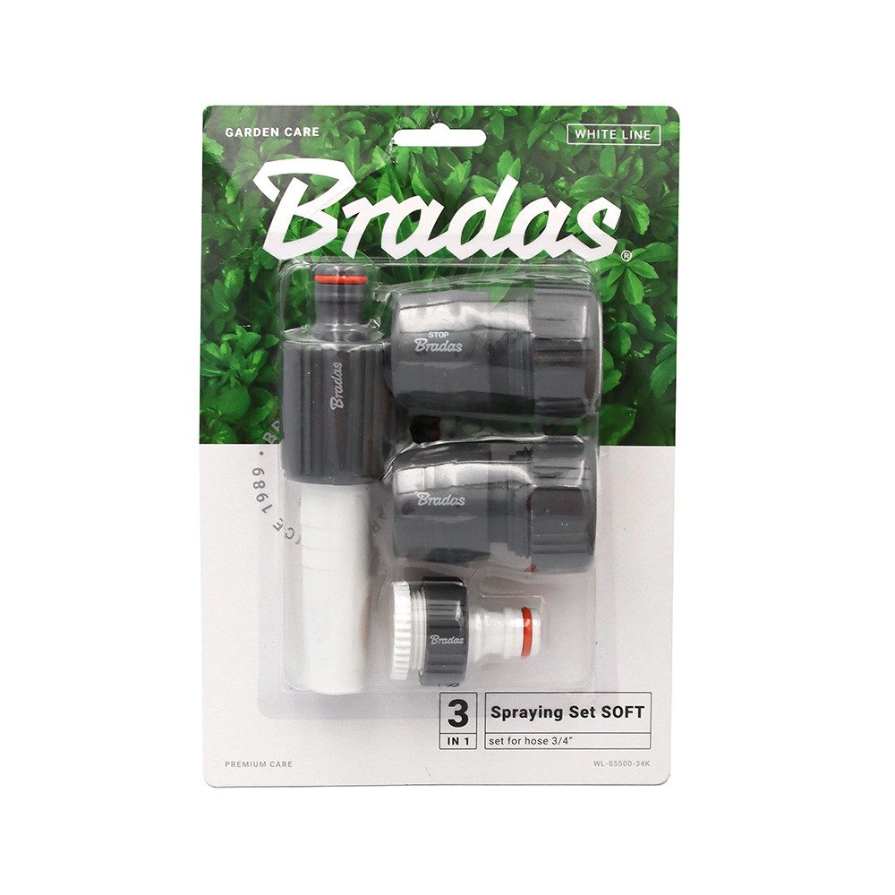 Bradas Schlauchadapter 4-teiliges Sprühset 3/4 Bradas WHITE LINE SOFT
