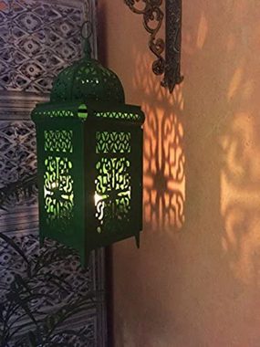Marrakesch Orient & Mediterran Interior Windlicht Orientalische Laterne aus Metall Safiye 41cm, orientalisches Windlicht, Marokkanische Metalllaterne für draußen als Gartenlaterne, oder Innen als Tischlaterne, Marokkanisches Gartenwindlicht