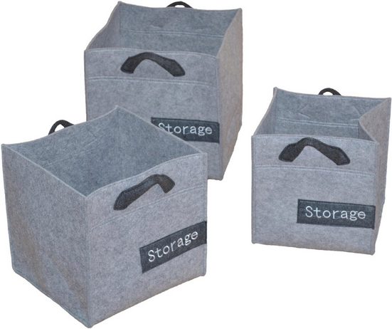 Aufbewahrungskorb (Set, 3 Stück), mit Tragegriffen | OTTO