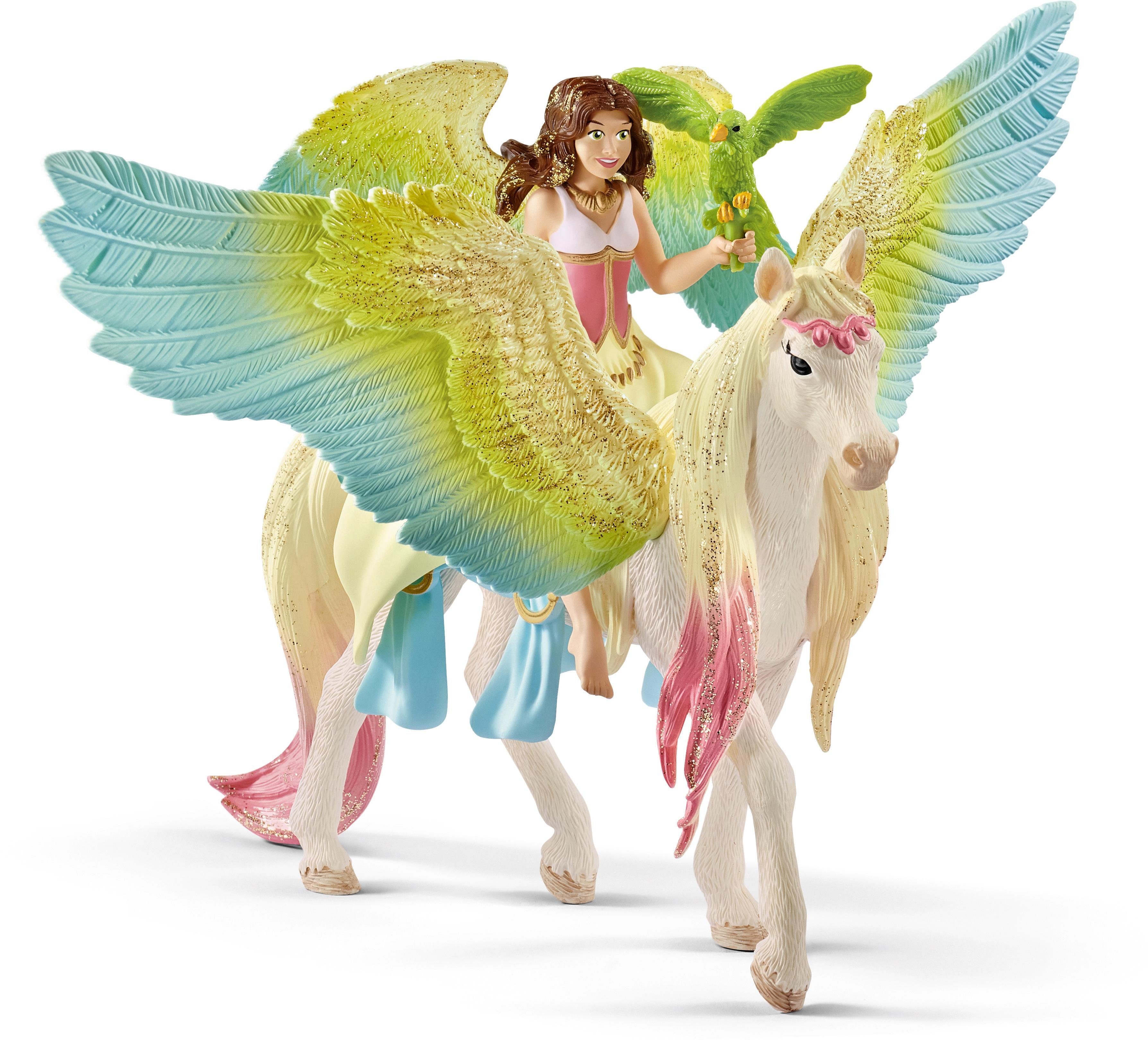 Schleich® Spielfigur (70566), »bayala, Surah mit Glitzer-Pegasus ...