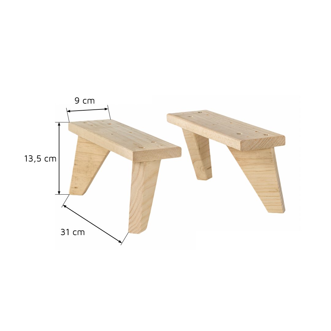 Astigarraga Kit Line Möbelfuß Vollholz-Regalbeine - Dinamic, 2er Set Möbelf günstig online kaufen