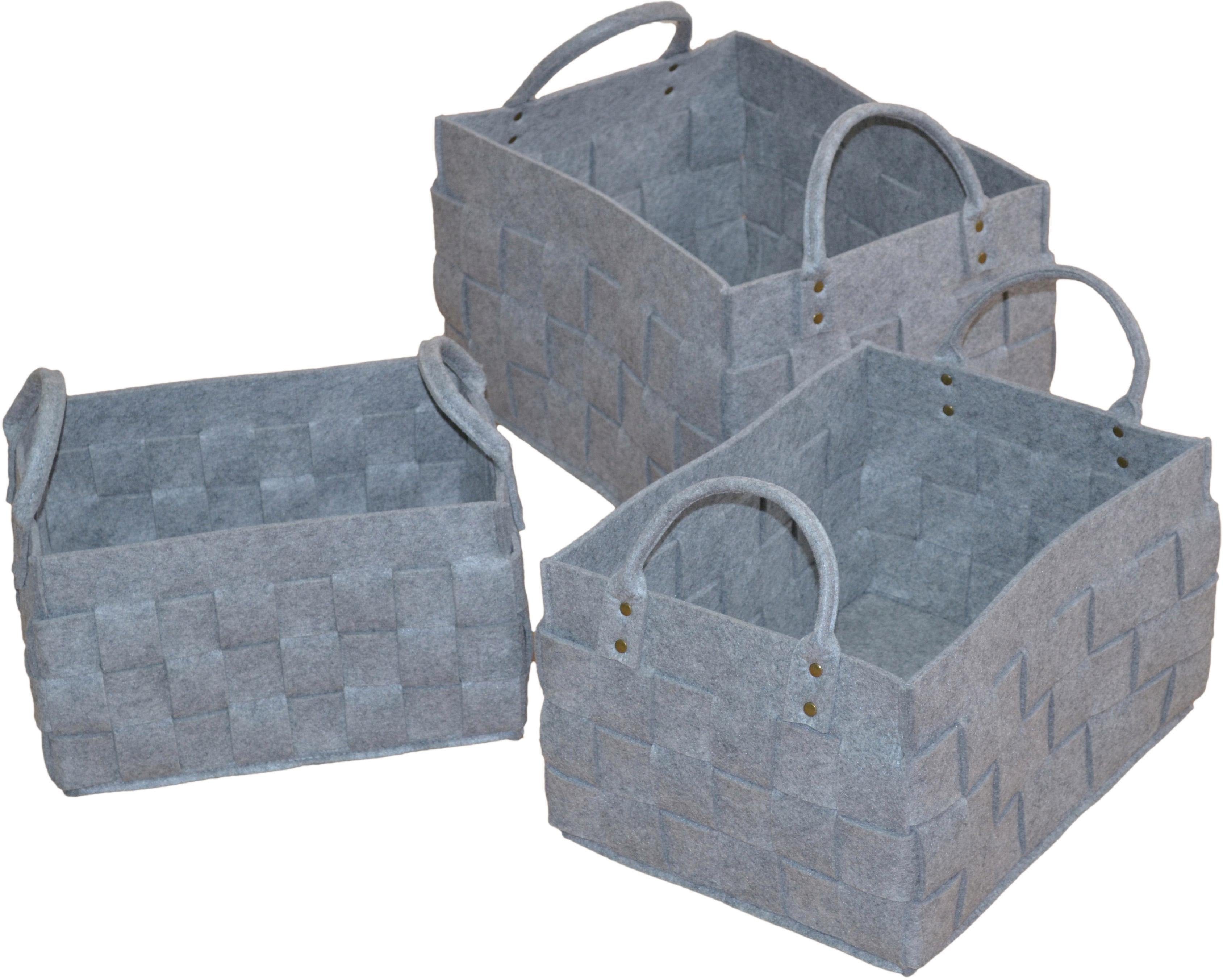 Aufbewahrungskorb (Set, 3 Stück), in Filzoptik | OTTO