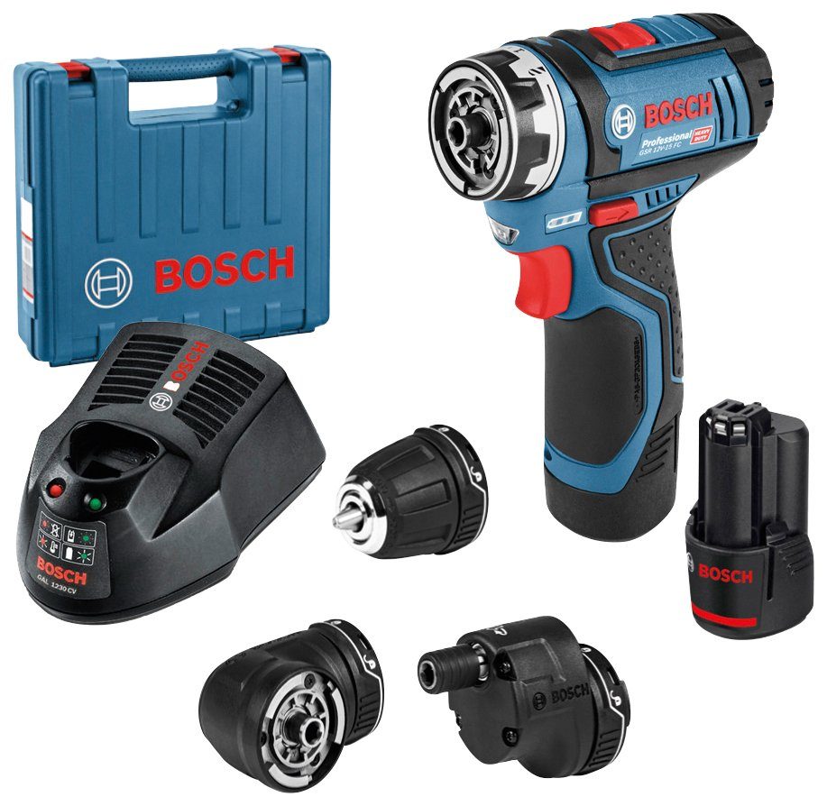BOSCH PROFESSIONAL AkkuBohrschrauber »GSR 12V15 FC«, in Koffer mit 1x