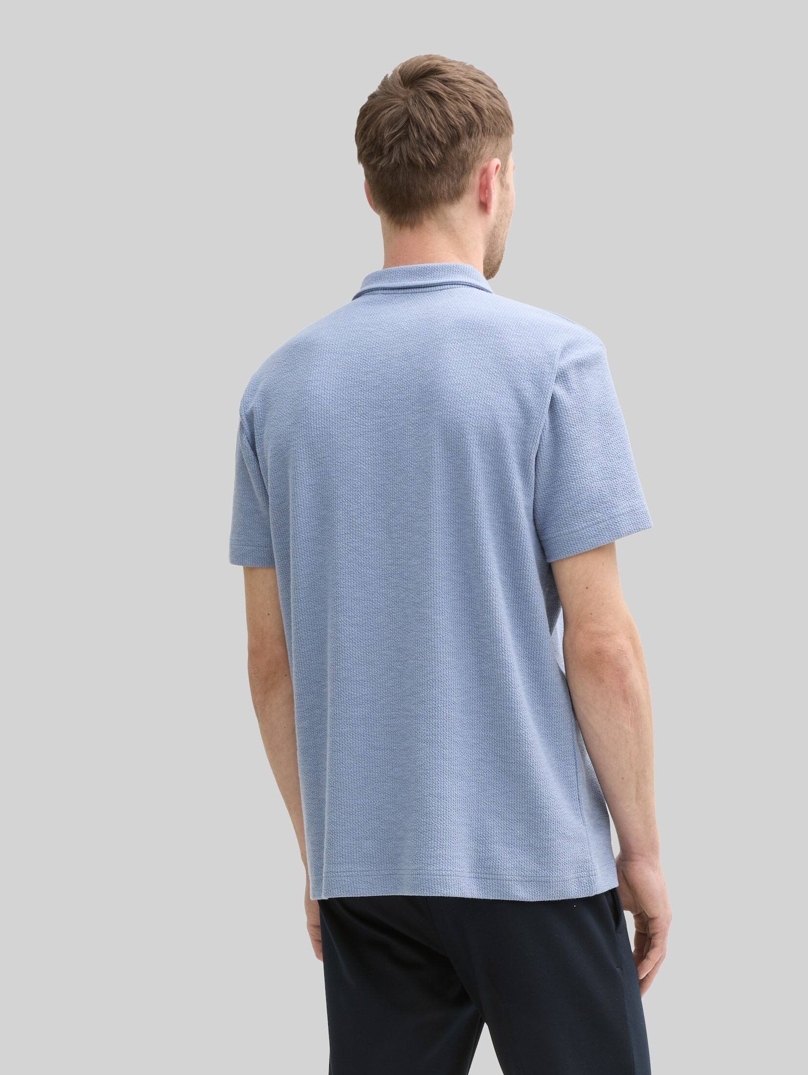 TOM TAILOR Poloshirt Poloshirts Ripp Poloshirt mit Stretch-Anteil
