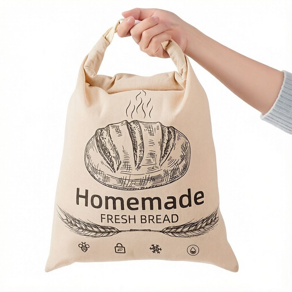 Diwzbyn Brottasche Bienenwachs Brotbeutel,42x33 cm Brotbeutel mit Bienenwachs